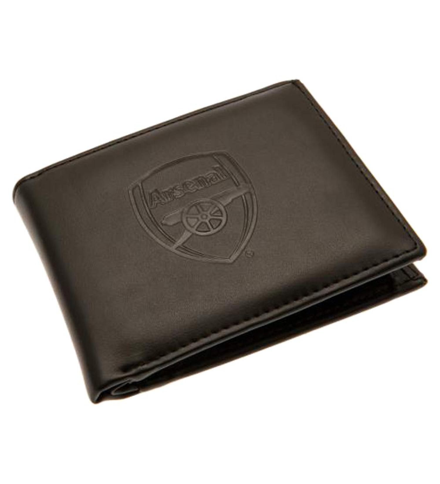 Arsenal FC - Authentic EPL Debossed Crest Leather Wallet in Gift Box - Buy Online on GoSupps.com