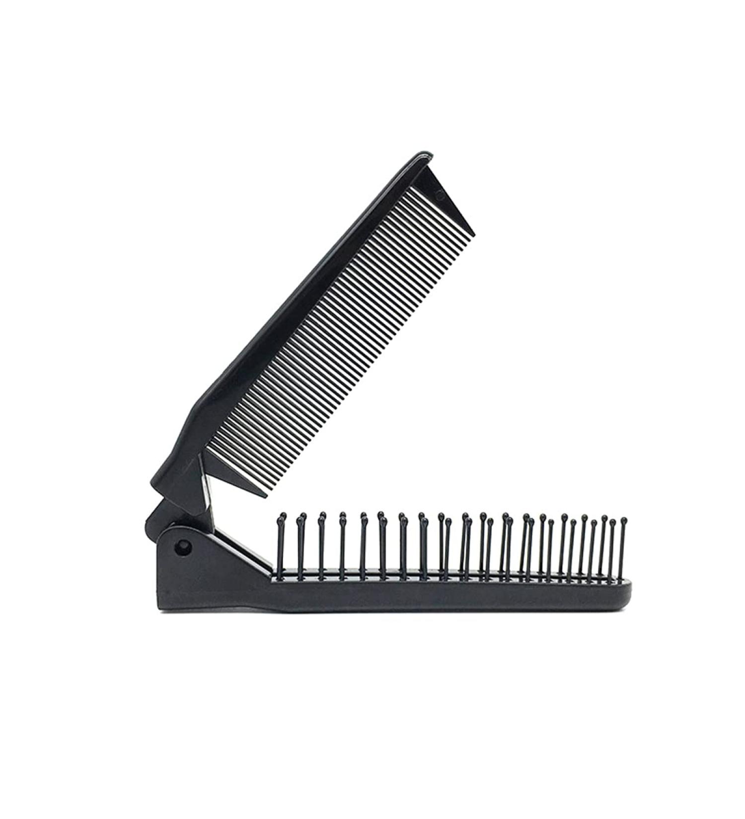 LOUISE MAELYS Portable Travel Folding Hair Brush & Comb Set - Anti-static, Compact Pocket Size (Black) - Buy Online on GoSupps.com