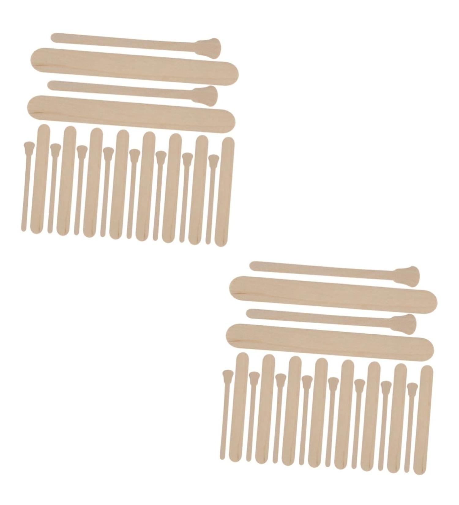 Minkissy 200 STK Waxed Wooden Sticks - Professional Eyebrow Wax Applicator for Makeup | International Shipping Available - Buy Online on GoSupps.com