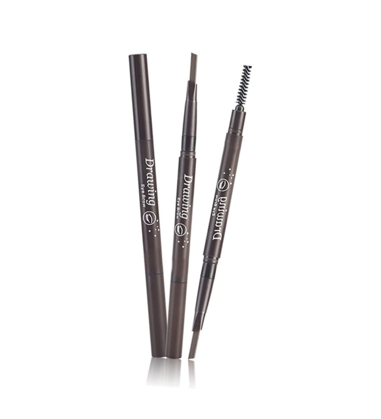Mipcase 2 1 Rotate Long Double Eyebrow Pen To Waterproof in Head Auto-for Grey Brow Makeup Brush Pencil - Buy Online on GoSupps.com
