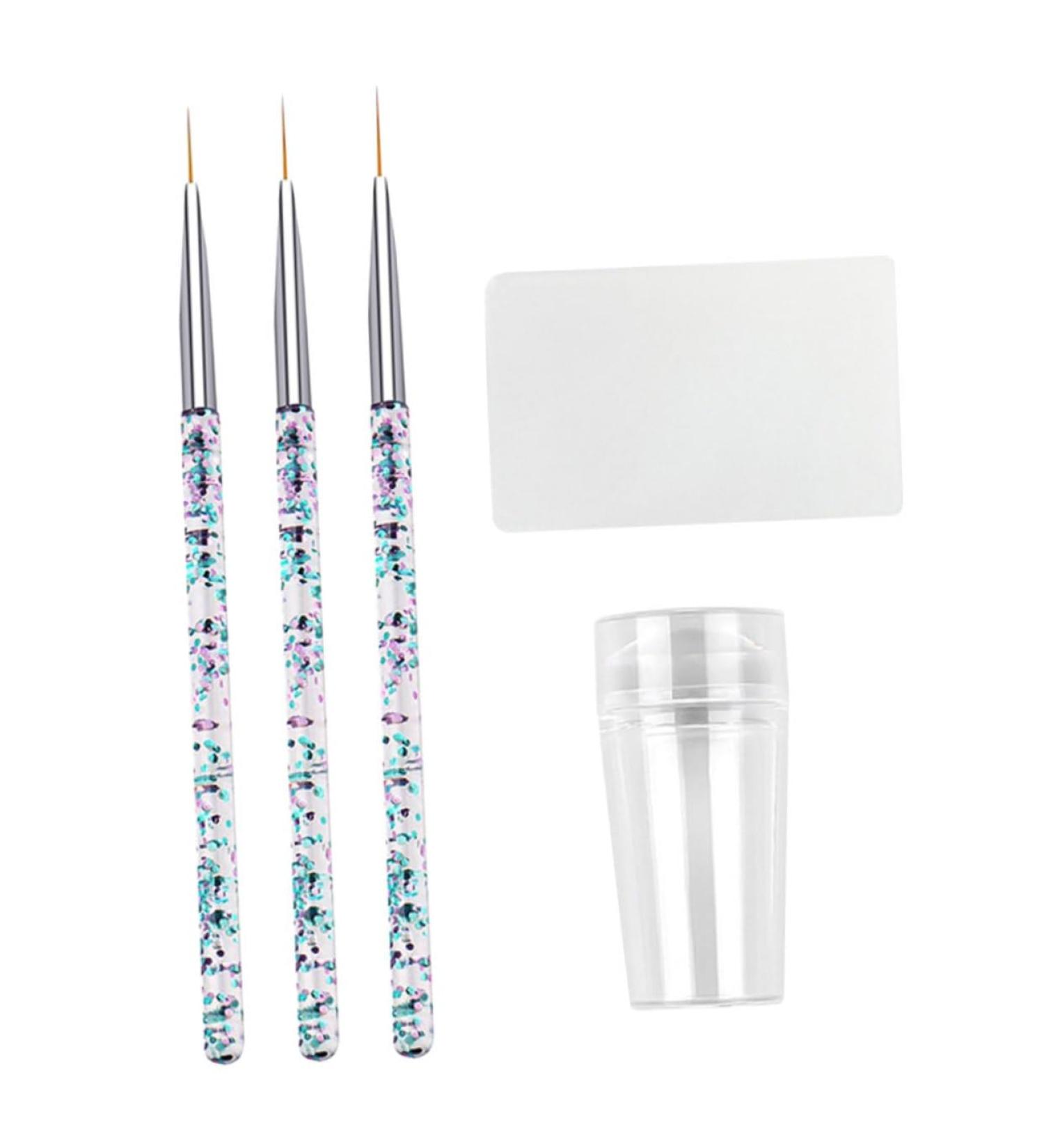 VINTORKY 1 Set Nail Brush Seal manicure painting nail art painting nail art pen nail art salon accessories french tip nail stamp nail stuff Nail supplies portable plastic - Buy Online on GoSupps.com