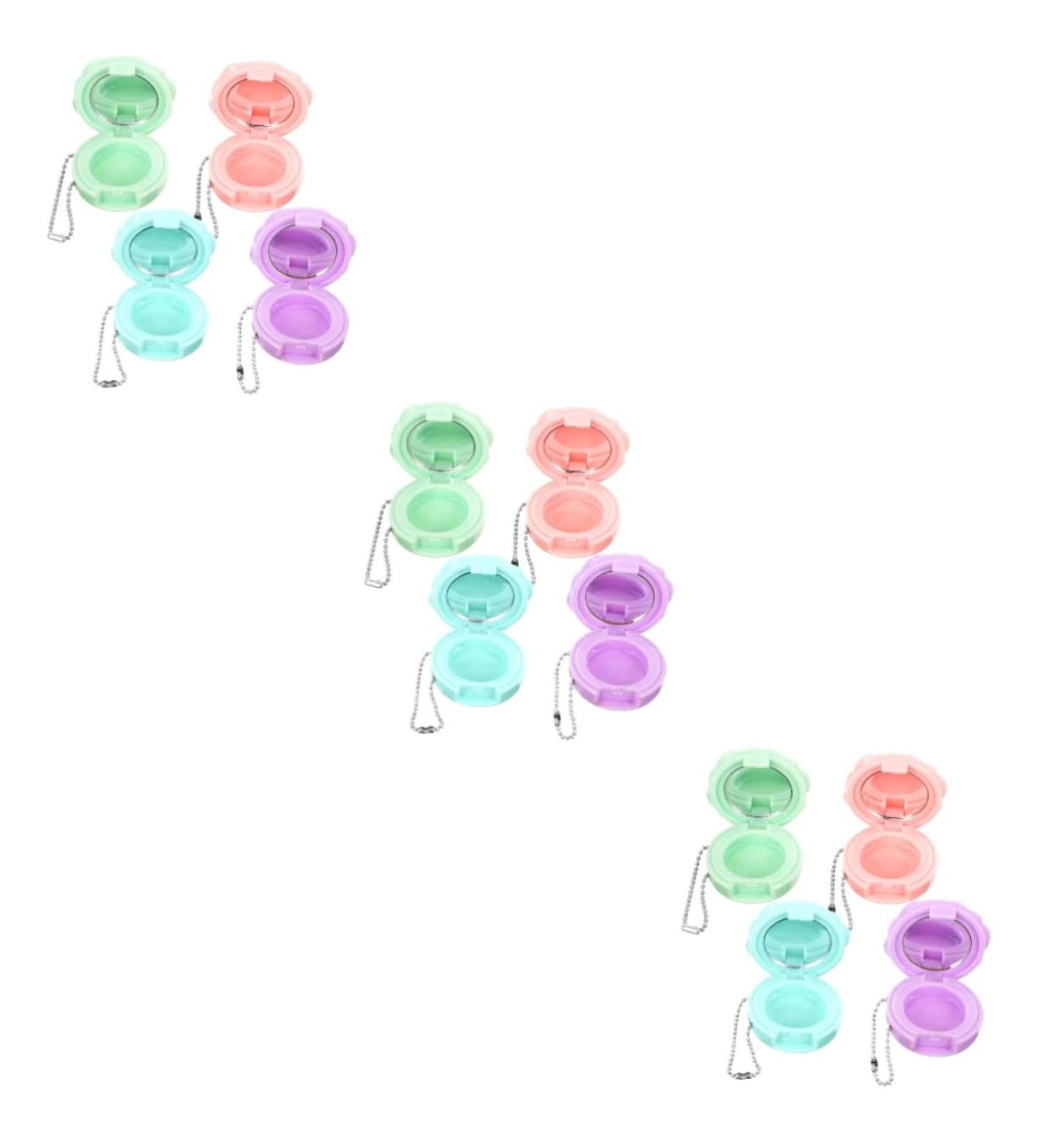 MAGICLULU 12 Pcs Round Eye Shadow Box Powder Holder Lip Balm Small Jar Plastic Eyeshadow Palette Refill Travel - Buy Online on GoSupps.com