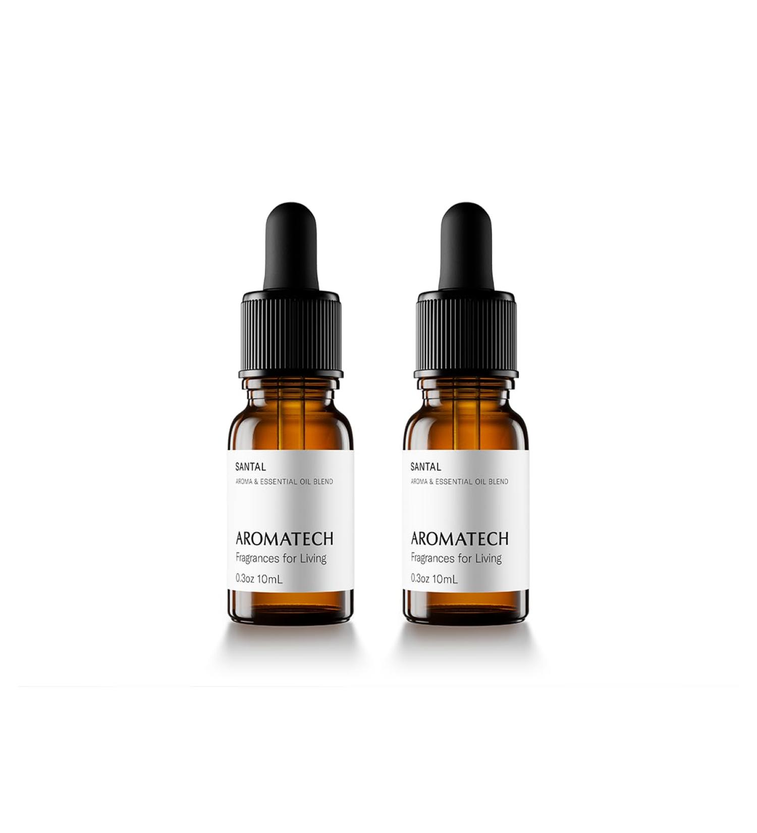 AromaTech Santal Fragrance Essential Oils - for Aroma Oil Scent Diffusers (0.33 FL Oz (Pack of 2), Santal)