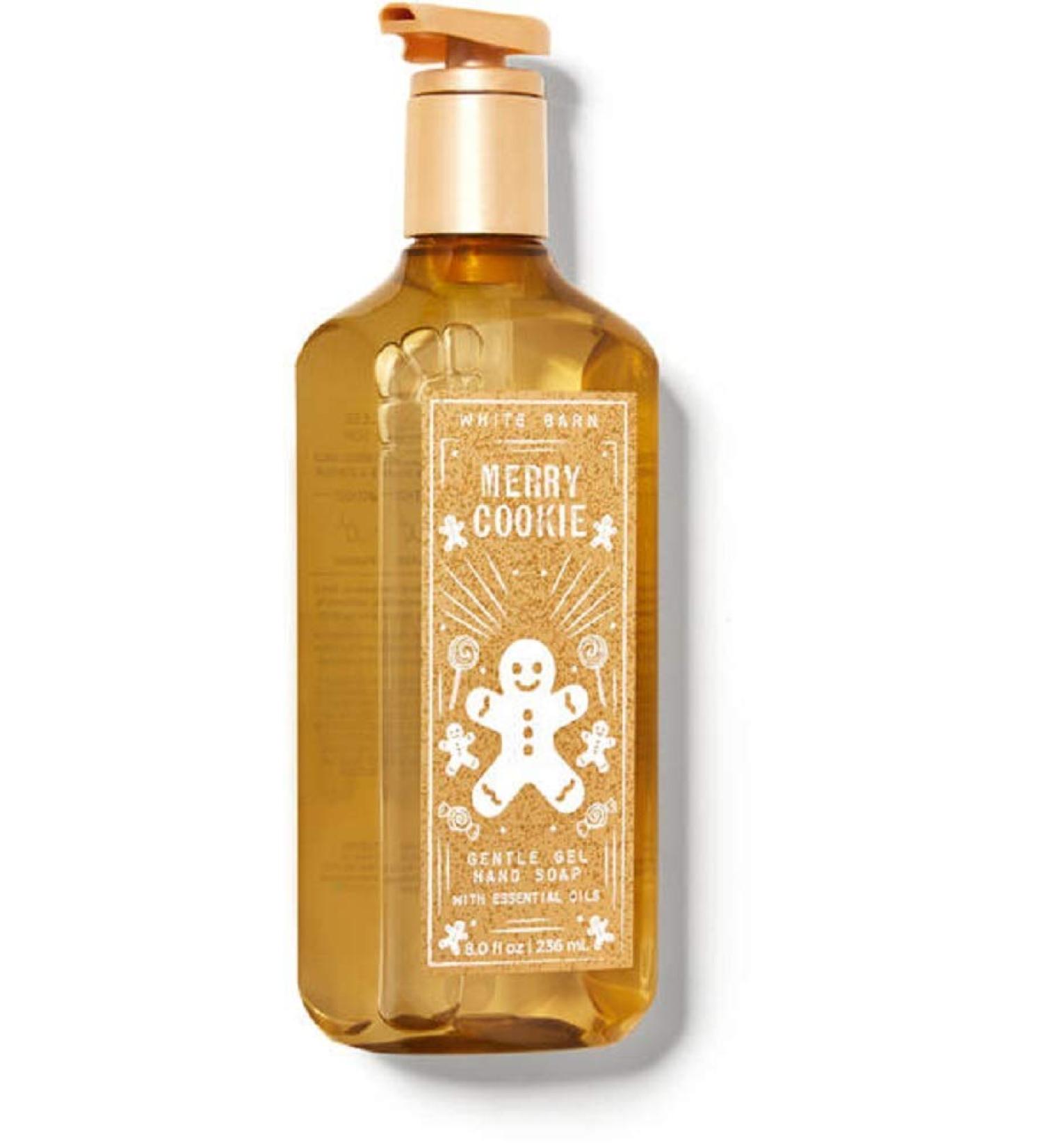 Bath & Body Works White Barn Merry okie Gentle Gel Hand Wash 8 Ounce With Essential Oils