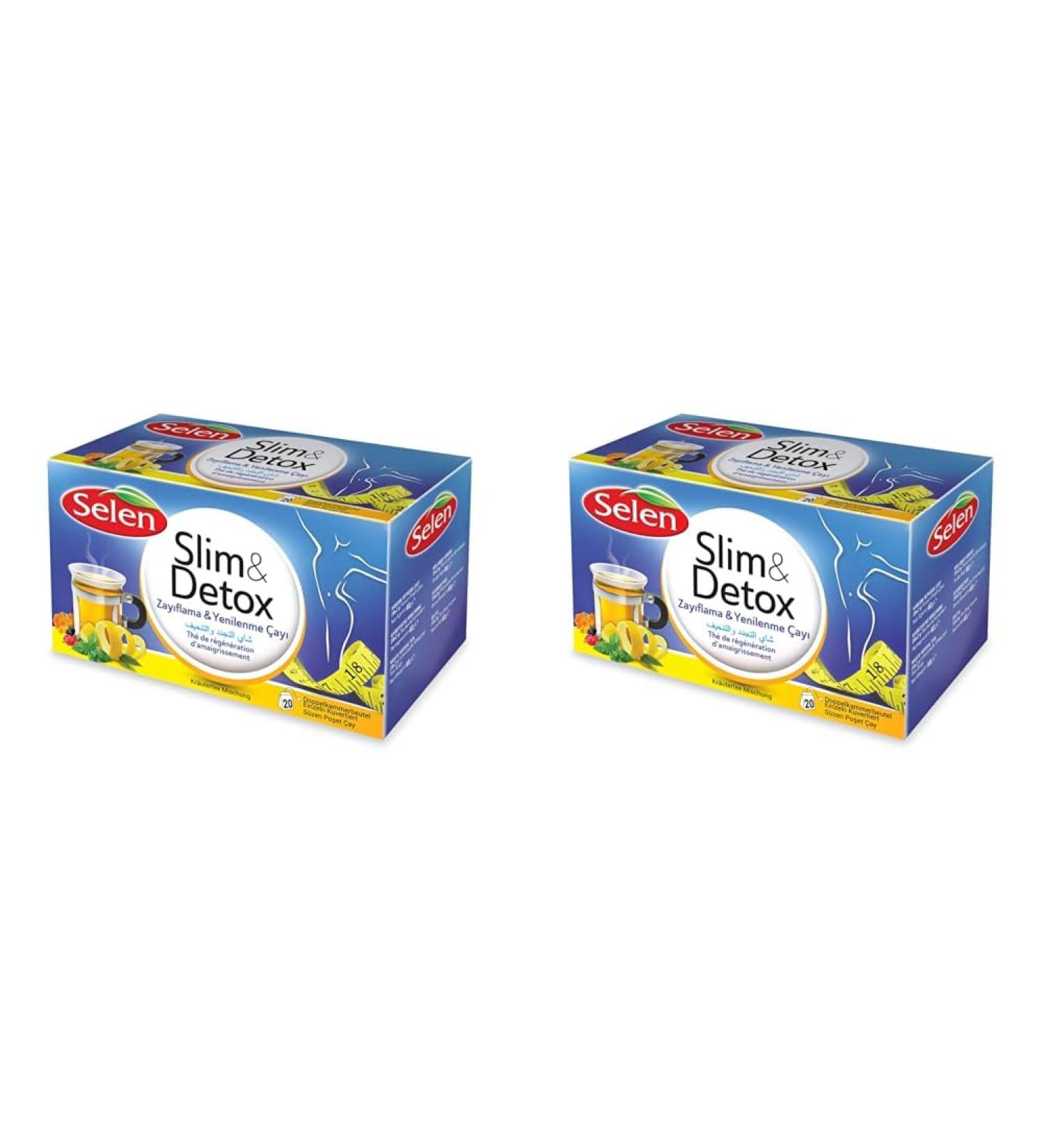 Selenium Slim & Detox Herbal Tea - 20 Bags (Pack of 2) | Buy Internationally for Weight Loss & Wellness - Buy Online on GoSupps.com