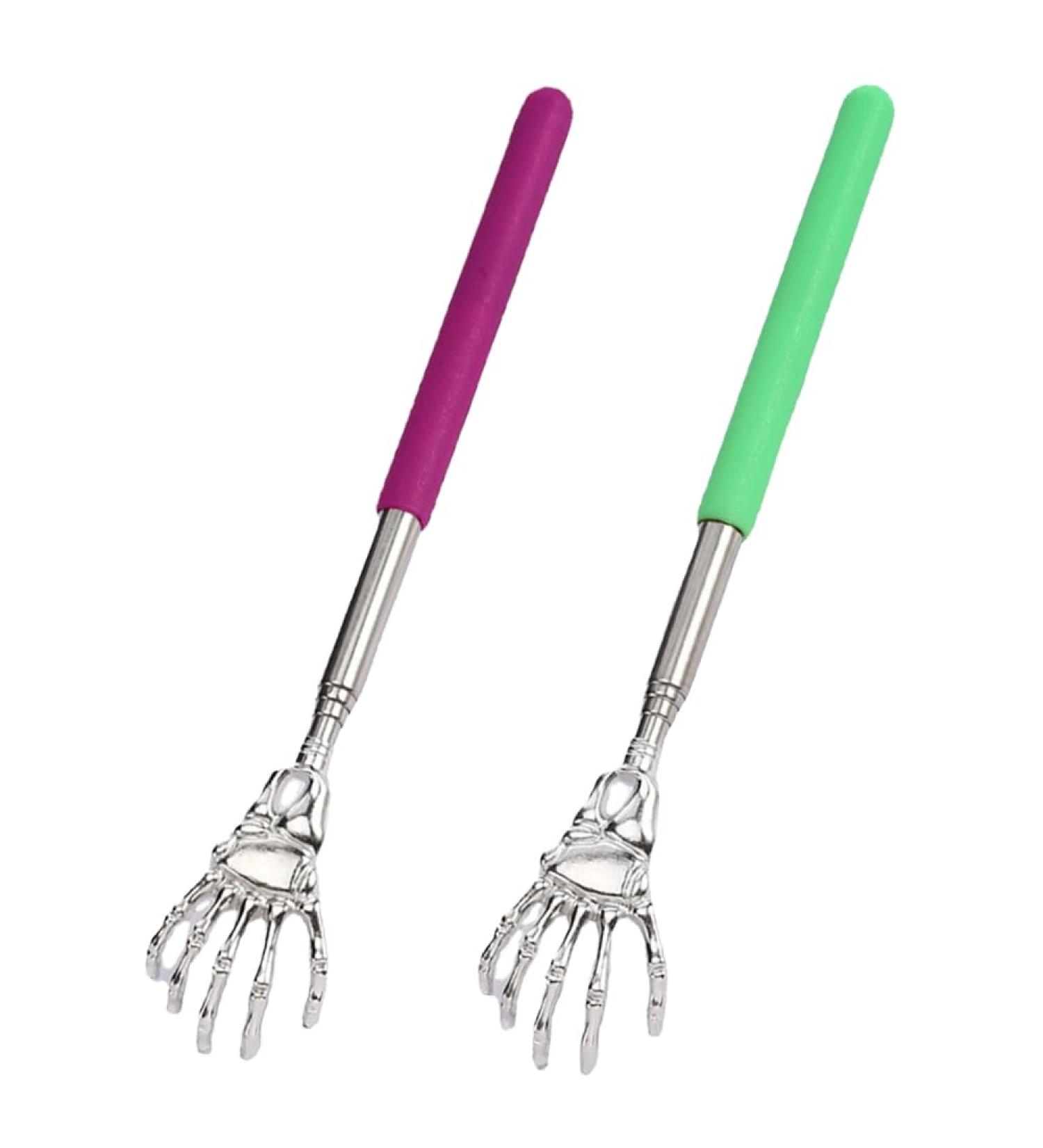 Dcniyt Telescopic Back Scratcher - Stainless Steel Portable Self-Massage Device (2 Pack) for Ultimate Itch Relief - Buy Online on GoSupps.com