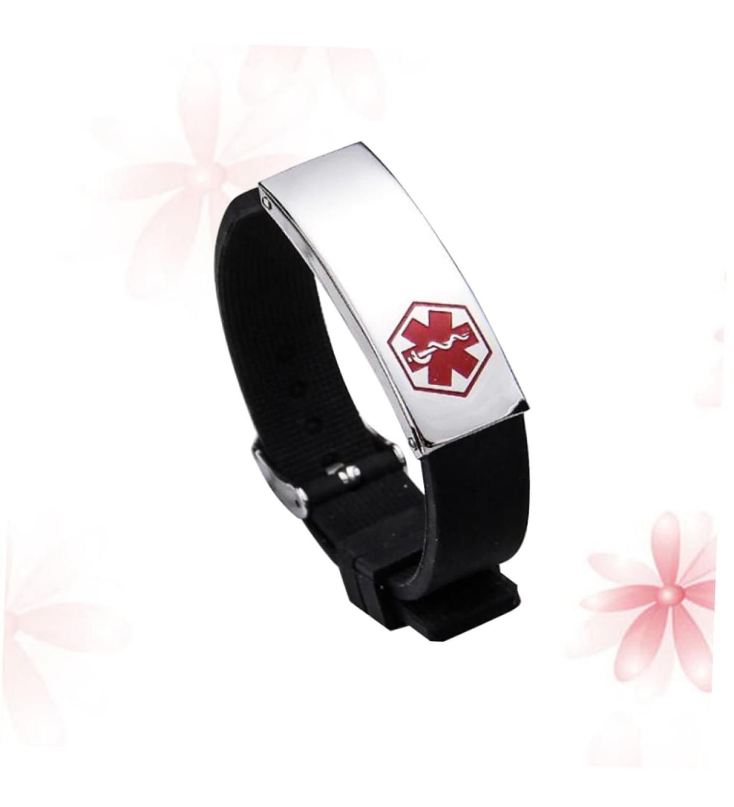 VALICLUD 1pc Personalized Bracelet Name Id Bracelet Adjustable Wrist Touch Bracelets for Couples Promise Bracelet for Couples Stainless Steel Bracelets Lovers Fashion Accessories Medium Black - Buy Online on GoSupps.com