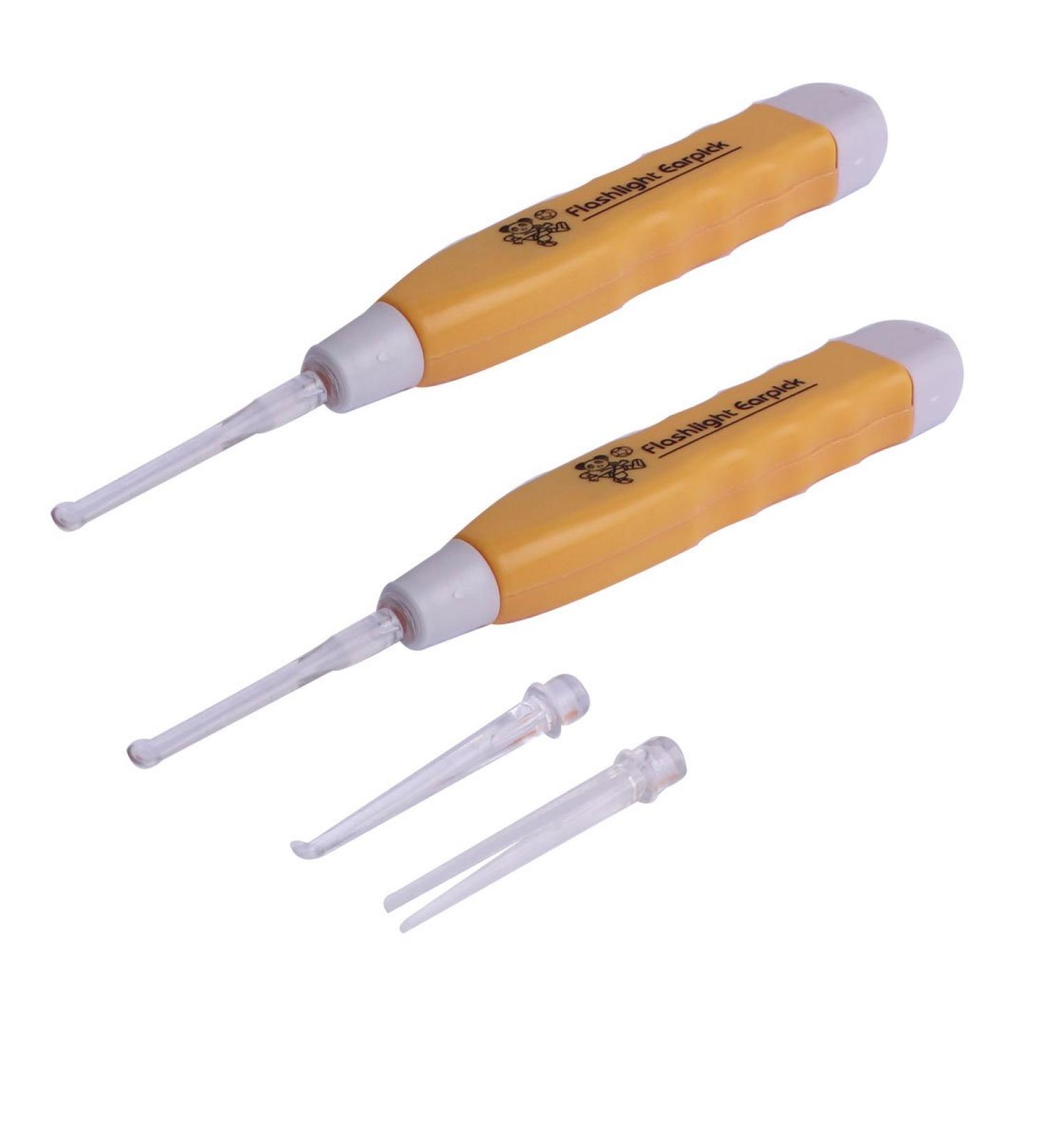 Flashlight Earpick Remover Curette Cleaner Tool Set - Yellow | Qtqgoitem (Model fdf 762 91c 684 c3c) - Buy Online on GoSupps.com