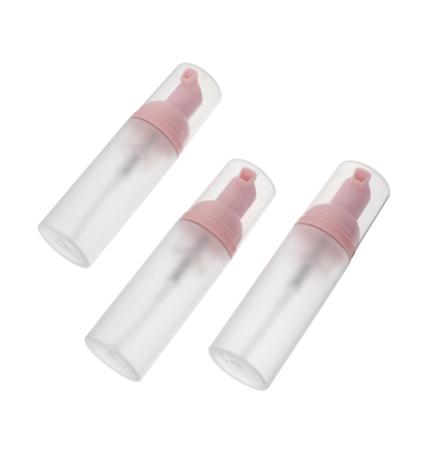 Shop NOLITOY 3pcs Mini Pump Bottles - Perfect for Travel Soap Shampoo & Lotion - Clear Foaming Bottle Set in Miss Pink - Buy Online on GoSupps.com
