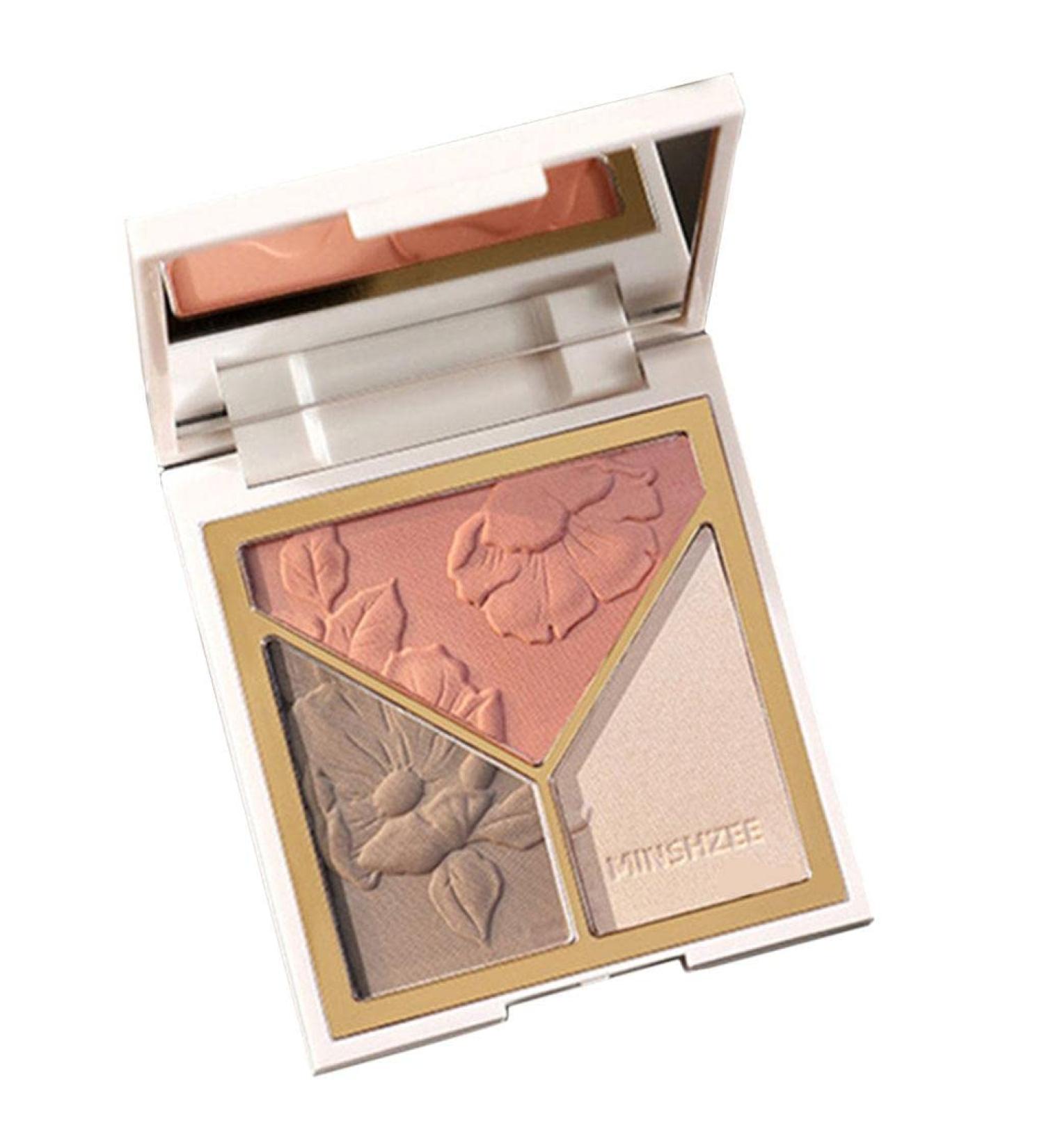 jojomis 3Colors Highlighter Contour Palett Face Contouring Kit Nose Shadow Highlighting Powder - Red - Buy Online on GoSupps.com