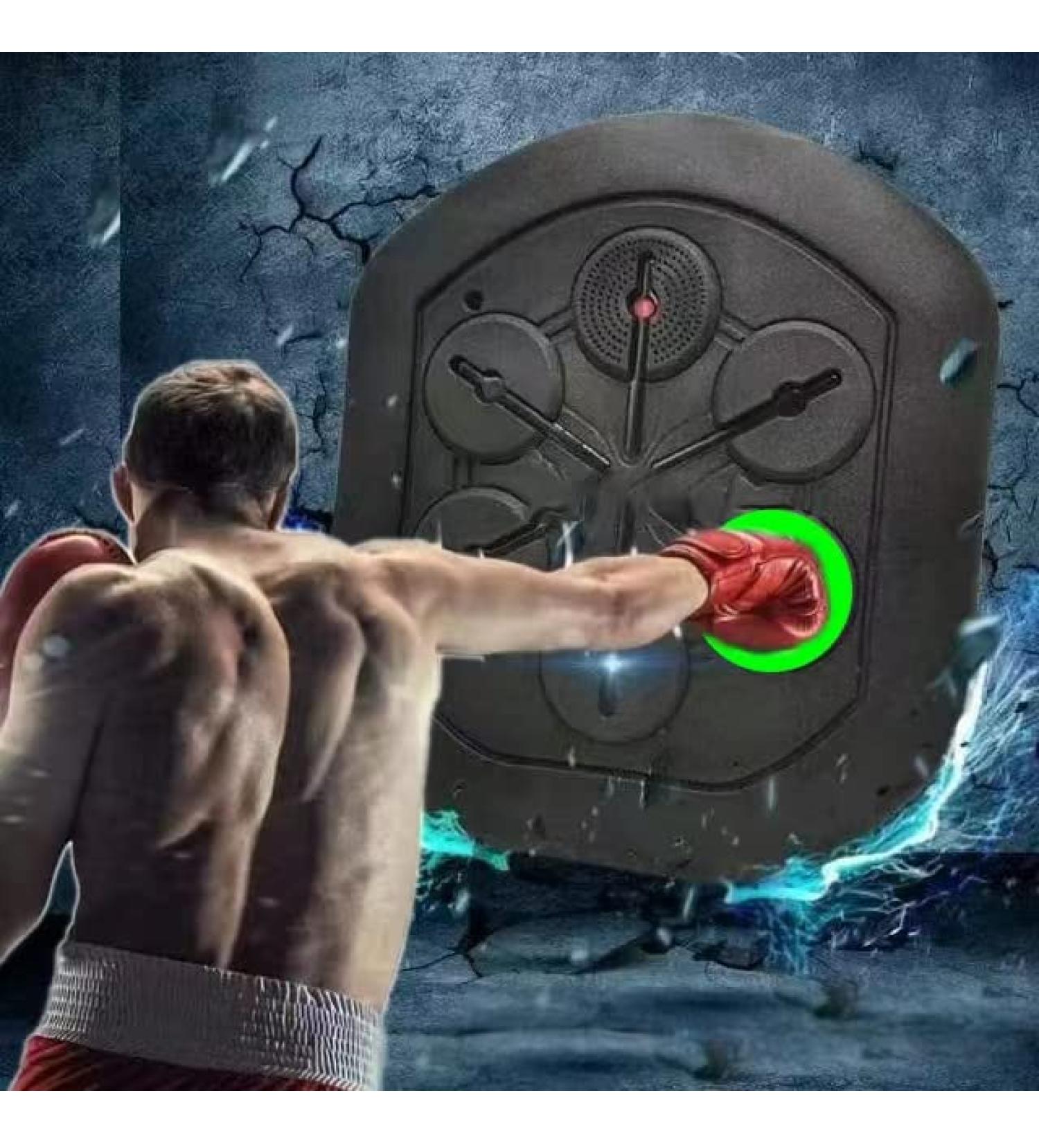 Mini Portable Wall-Mounted Children's Boxing Ring Game with Smart Music Liteboxer Machine and Black Boxing Glove - Buy Online on GoSupps.com