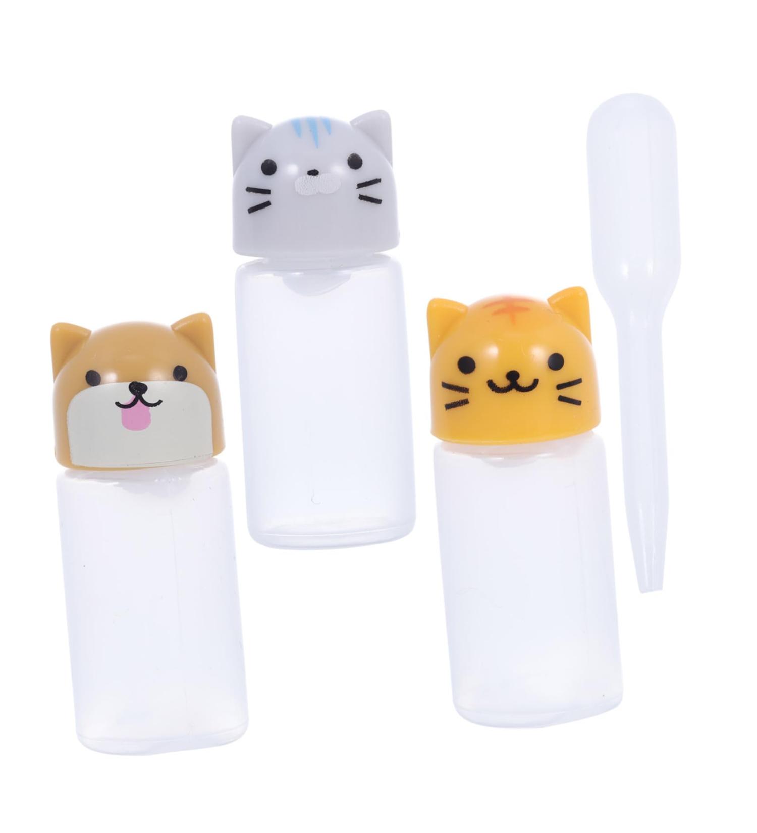 Zerodeko 1 Set Sauce Bottle Stuffed Animal Condiment Squeeze Bottle Small Bottles Travel Lip Gloss Insulation 1.5X1.5X3.5CM Assorted Color - Buy Online on GoSupps.com