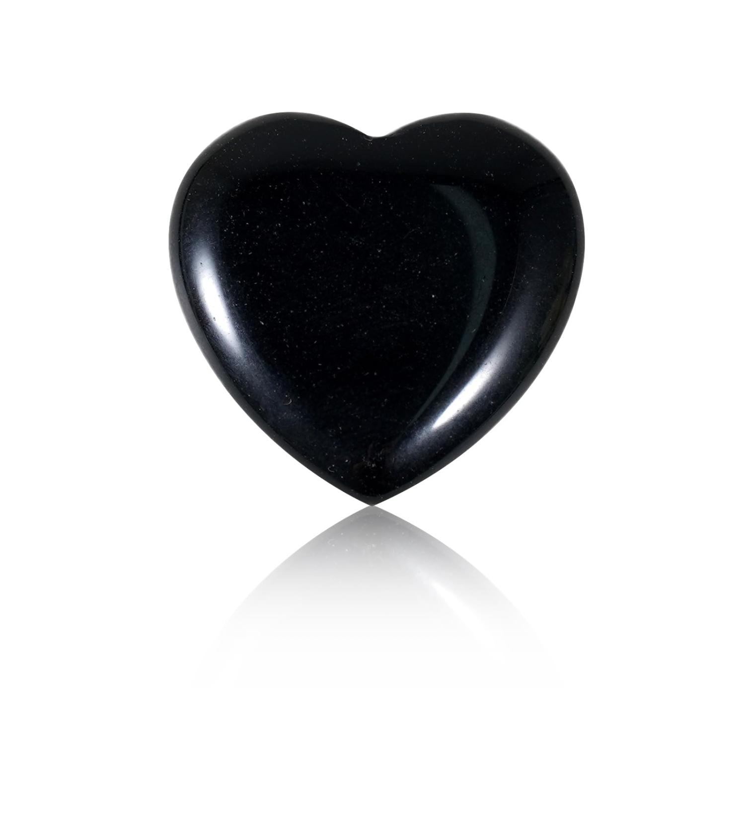 Soulnioi Mini Obsidian Crystal Heart Stone - 20mm Tumbled Worry Stone for Reiki Therapy and Stress Relief - Buy Online on GoSupps.com