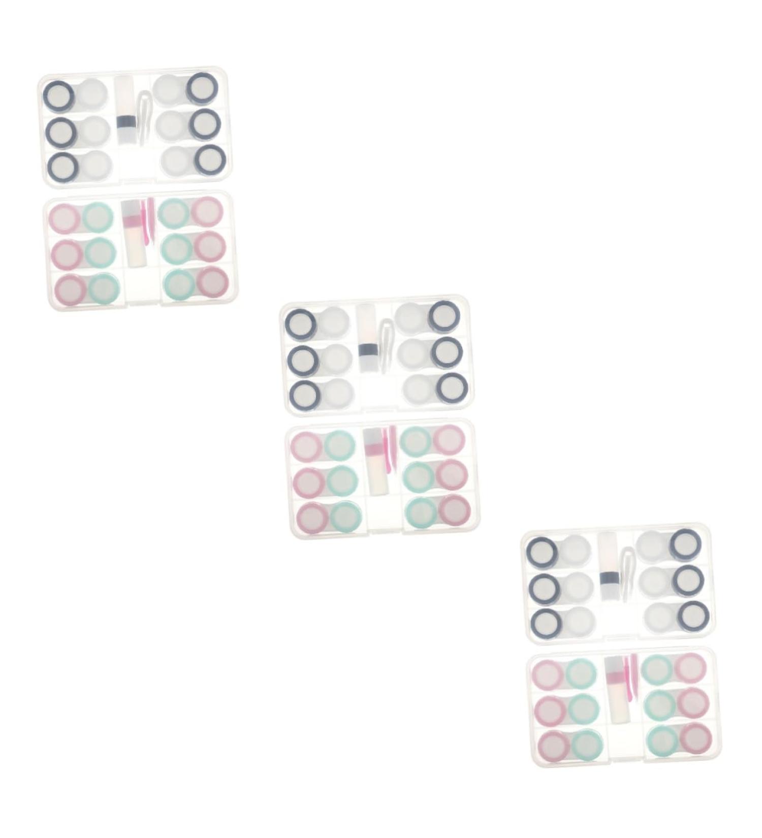 JECOMPRIS 6-Compartment Contact Lens Container Travel-Friendly Lens Organizer & Glasses Frame Storage | 3 Pack (16x10cm) - Perfect for Eye Care - Buy Online on GoSupps.com