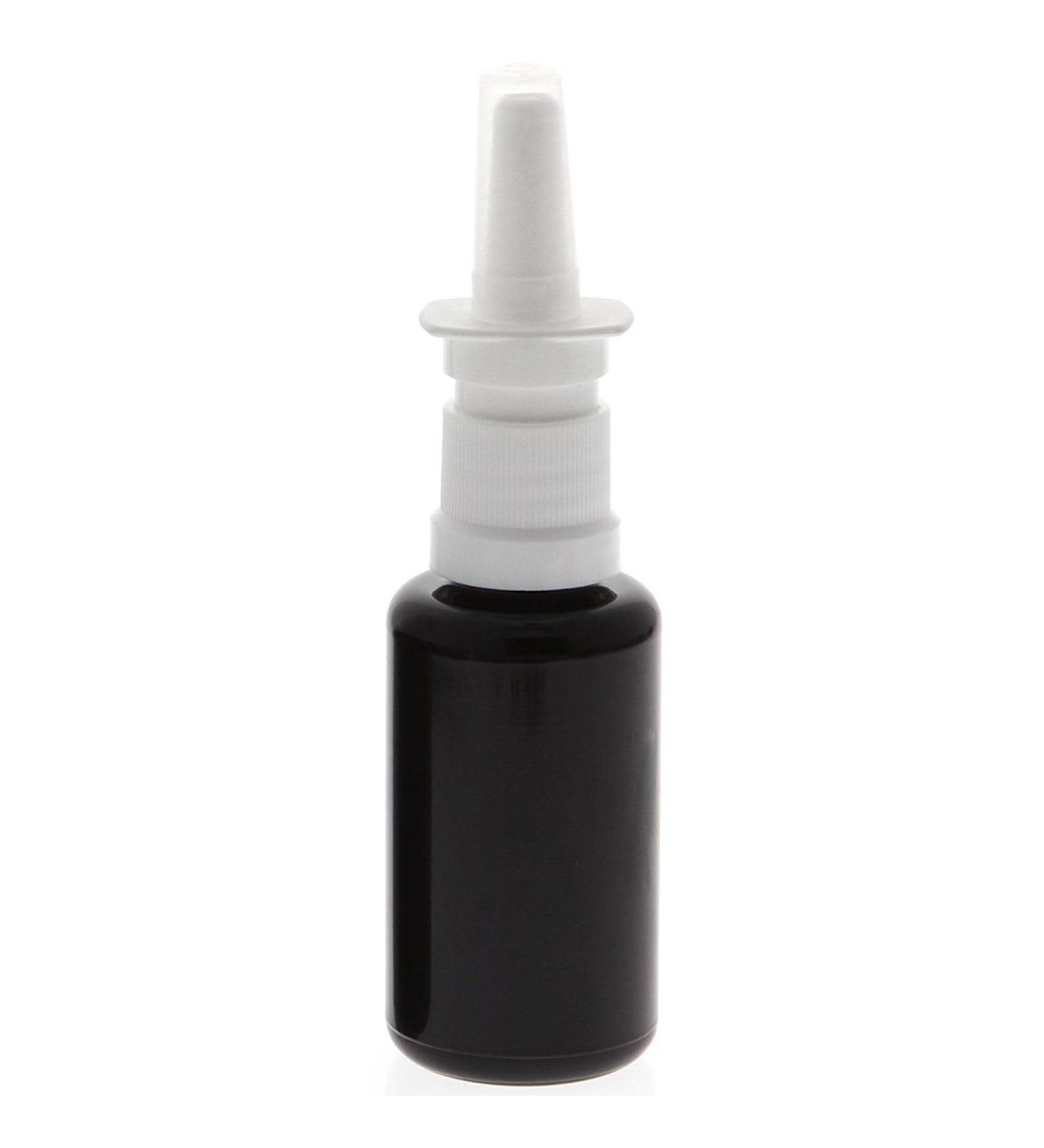 Empty 30ml Nasal Spray Bottle - Miron Glass with Atomizer | Kosmetex Violet Vaporizer for Optimal Storage - Buy Online on GoSupps.com