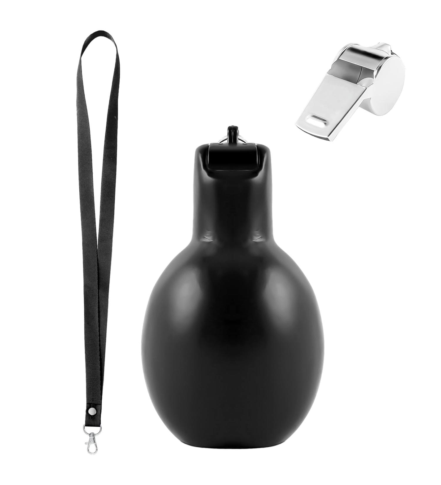 Famini Hand Whistle & Stainless Steel Sports Pipes Set - Loud Coaching Whistles for Referees & Coaches (Black) - Premium Sports Accessories - Buy Online on GoSupps.com