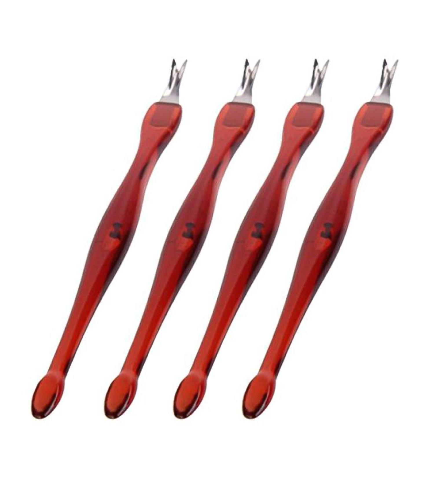 Practical Nail Art Tools Pedicure Cuticle Trimmer Remover Pusher Dead Skin Brown 4 Pack - Buy Online on GoSupps.com