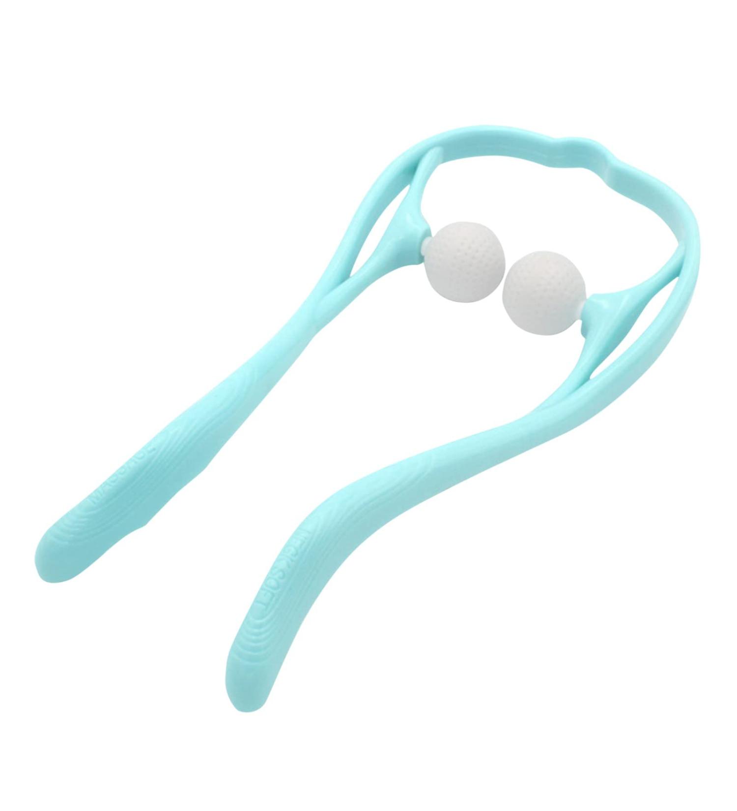 Clicitina Multifunctional Manual L-Shaped Neck Massager Mni505 - Blue One Size | Best International Shipping - Buy Online on GoSupps.com