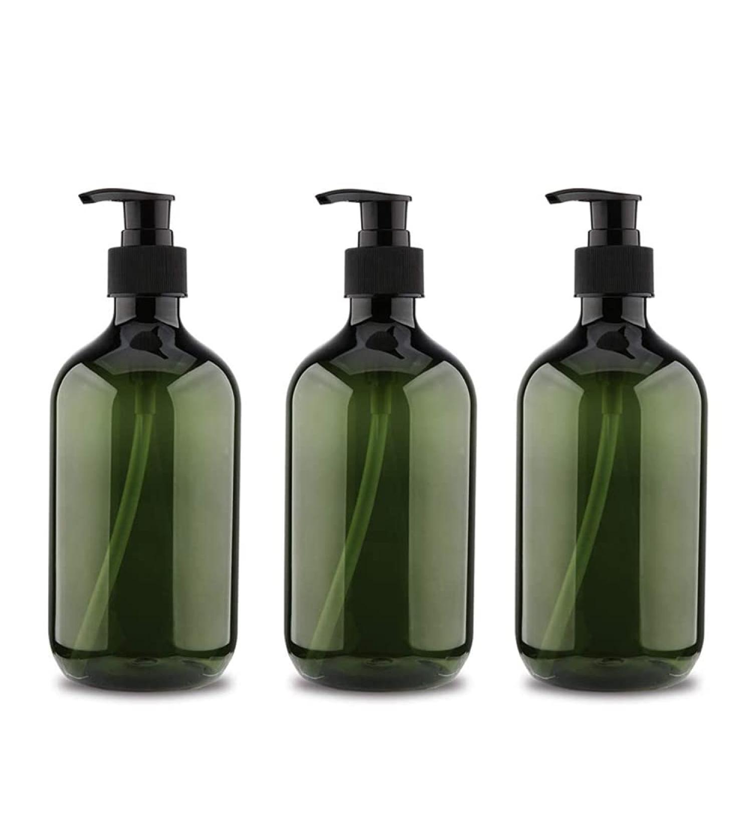 3 PCs 500ml Refillable Plastic Shampoo Bottles | Empty Donor & Pumping Bottles for Liquid | International Shipping Available - Buy Online on GoSupps.com