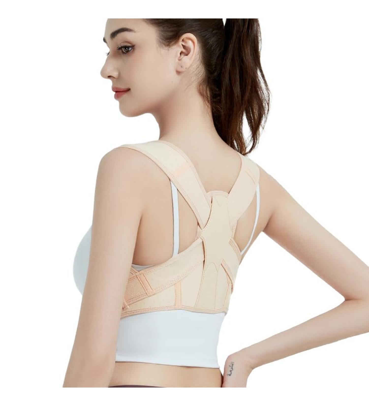 Women's Posture Corrector Adjustable Posture Invisible Back Support Can Relieve Waist Neck Shoulder aand Collarbone Back Pain L-XL White - Buy Online on GoSupps.com
