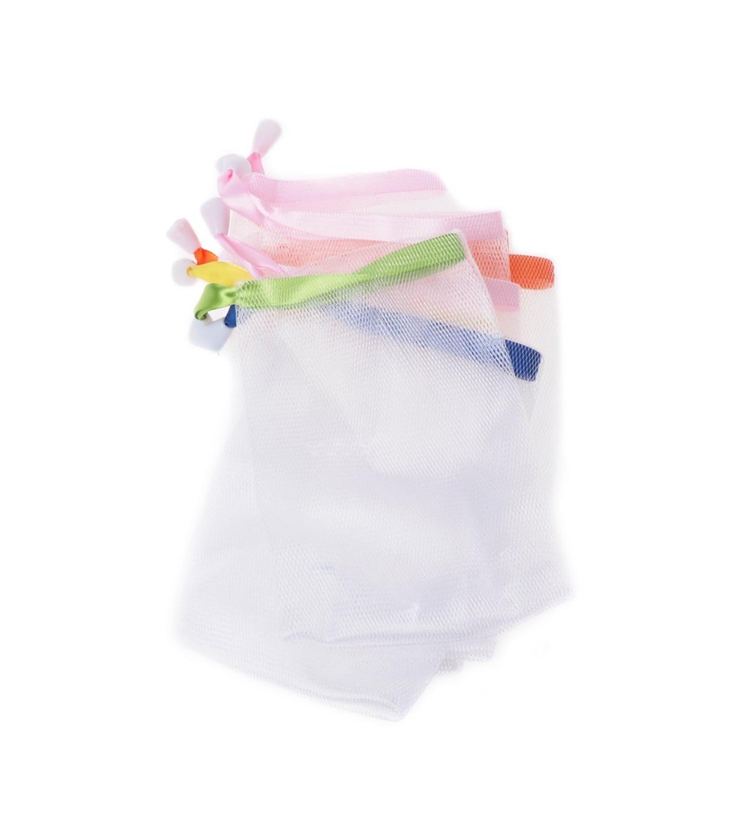 Zaagot Soap Foaming Mesh Bags Set of 10Nylon Mesh Drawstring Bag Pouches for Shower Face Washing Easy to Bubble - Buy Online on GoSupps.com