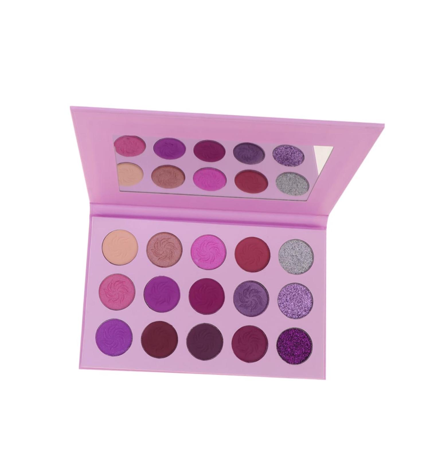 DOITOOL Eyeshadow Palette 15 Eyeshadow Eye Shadow Makeup Palette Powder Make up Kit Glitter Miss Woman Eyeshadow Compact 1 count (Pack of 1) Purple - Buy Online on GoSupps.com
