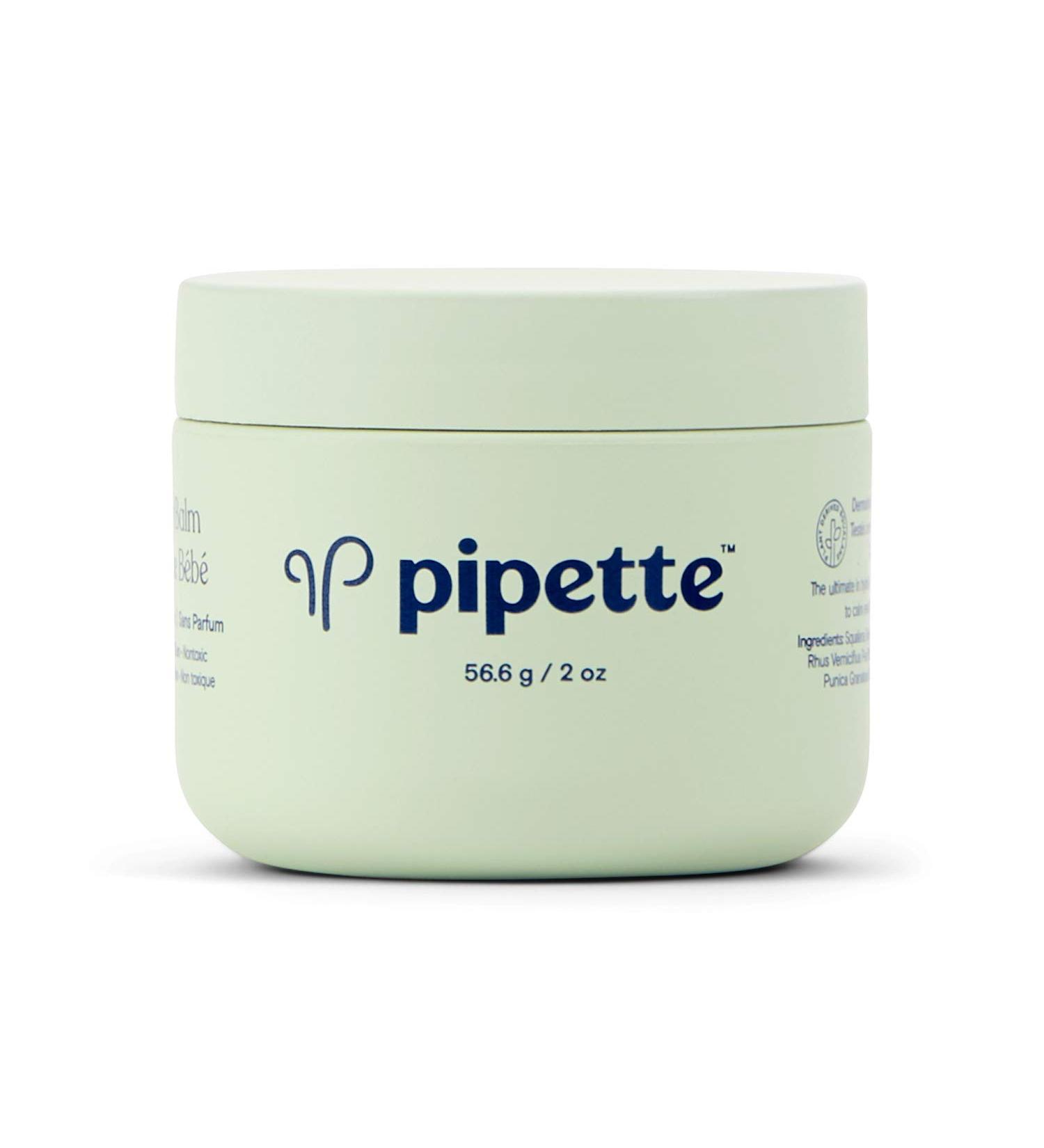 Pipette Baby Balm Protects Hydrates & Nourishes Sensitive Skin Baby Essentials for Newborn with Renewable Plant-Derived Squalane 2 Oz