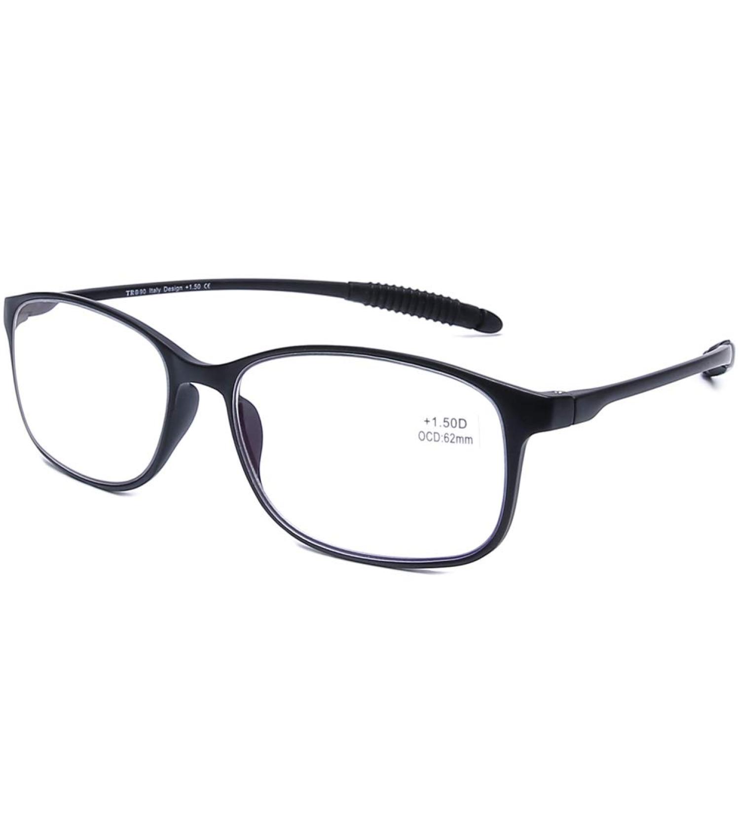 DOOViC Blue Light Filter Reading Glasses for Unisex TR259-C | Matte Black 1.75x (9 Colors) - Shop Now for Eye Protection & Style - Buy Online on GoSupps.com