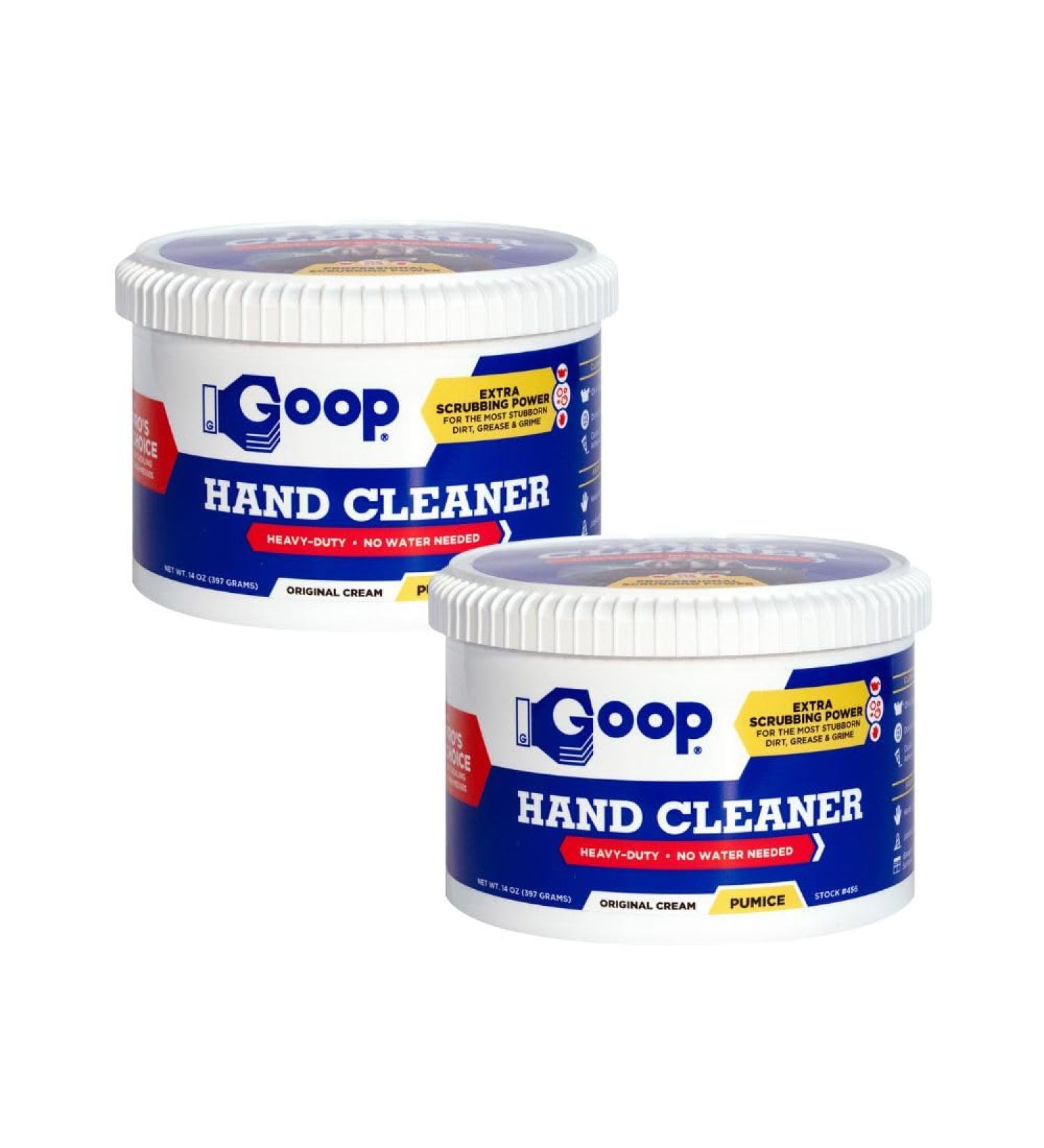 GOOP Multi-Purpose Waterless Hand Cleaner with Pumice - 14 oz Can (Pack of 2) - Buy Online on GoSupps.com