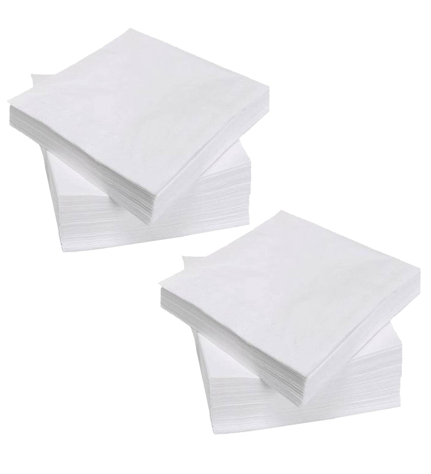200 Count 2 Ply White Beverage Napkins - Disposable Four Fold Cocktail Paper Napkins - 9.8 X 9.8 Unfolded - Ideal for Parties and Everyday Use - Buy Online on GoSupps.com
