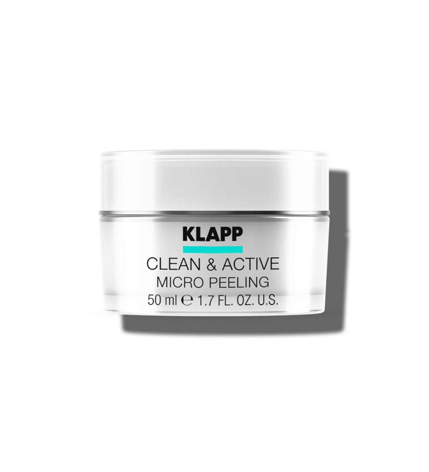 KLAPP Cosmetics Micro Peeling - Clean & Active with Natural Abrasive Particles - 50ml for Clear Fresh Skin - International Shipping Available - Buy Online on GoSupps.com