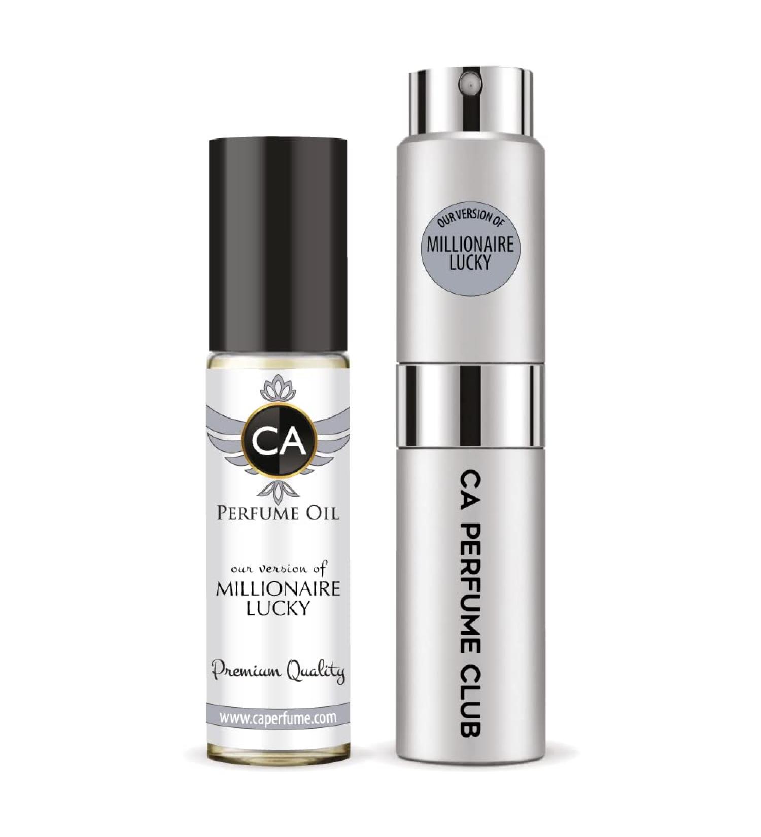 CA Perfume Duo Impression of Paco One Millionaire Lucky For Men Eau de Parfum Refillable Atomizer Sprayer + Fragrance Body Oil Long Lasting Sample Travel Size Roll-On Bottle 0.27 Fl Oz+0.33 Fl Oz - Buy Online on GoSupps.com