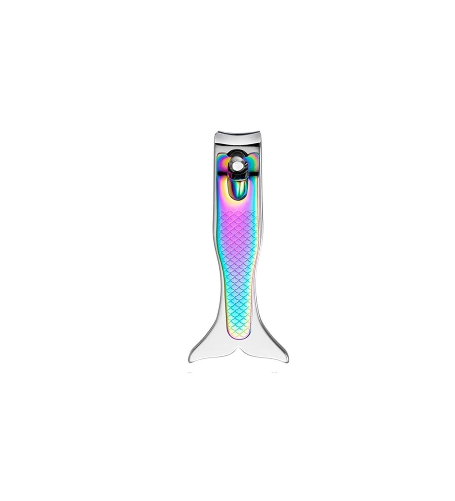 SVAASA Nail Clippers Nail Clippers Gradient Mermaid Three-Dimensional Fish Scale Texture Handle Color Stainless Steel with File Nail Repair Tool - Buy Online on GoSupps.com