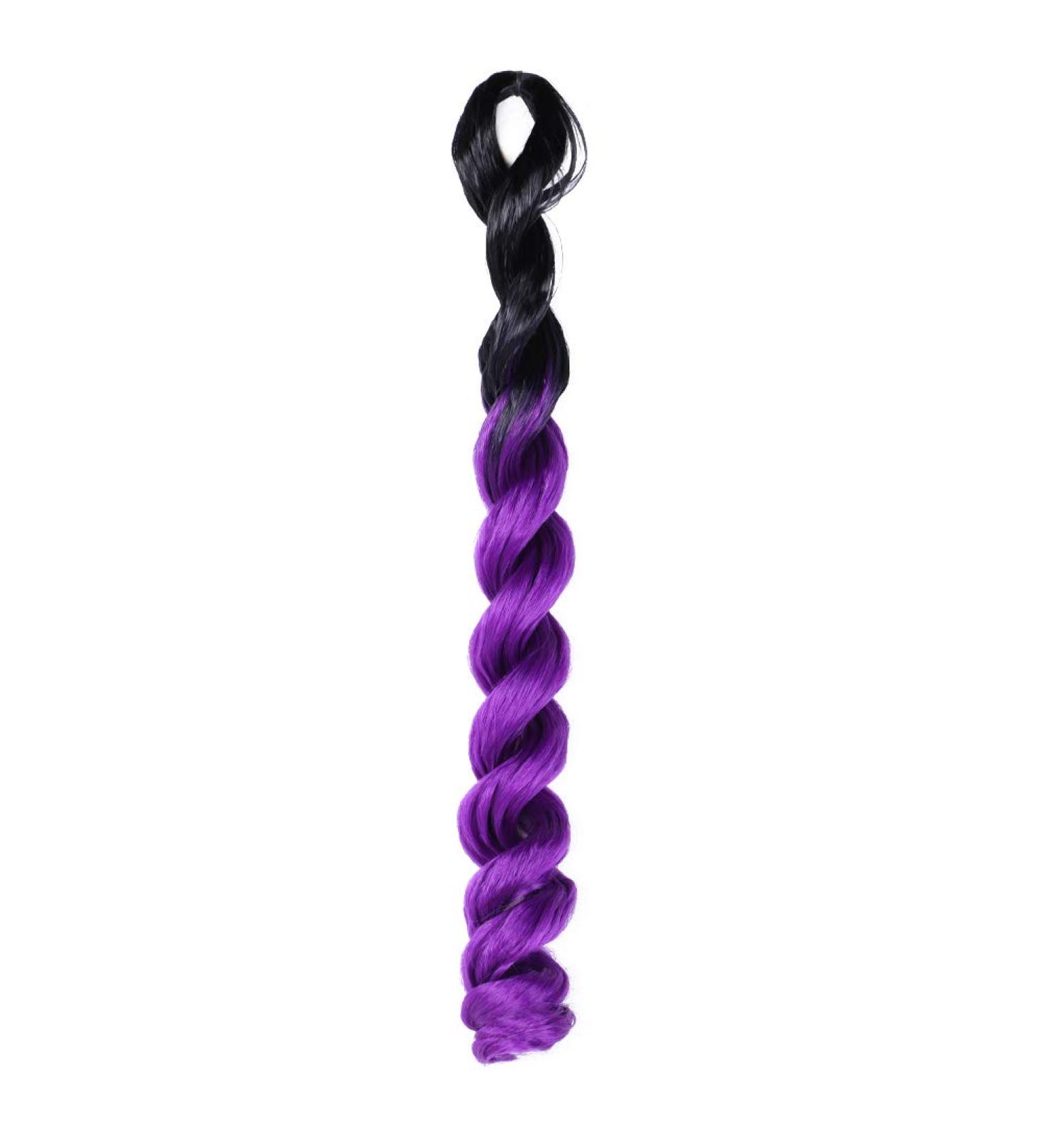 3x Ombre Black-Purple Synthetic Braids Extensions - 50cm Twists Hair for Stylish Hairstyles - Buy Online on GoSupps.com