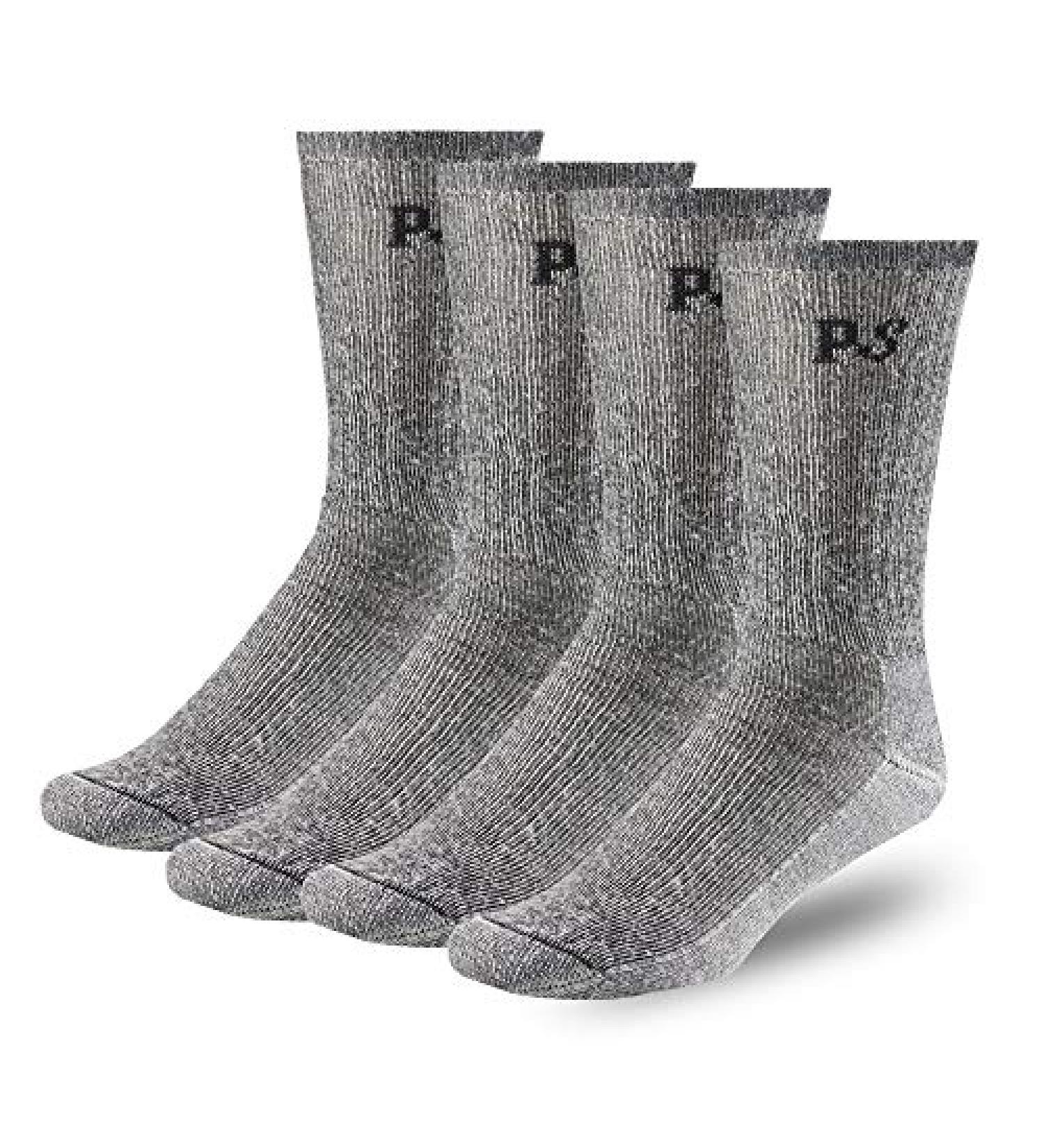 People Socks Merino Wool Crew Socks 4 Pairs - Arch Support - Made in USA - Small-Medium Charcoal - Buy Online on GoSupps.com