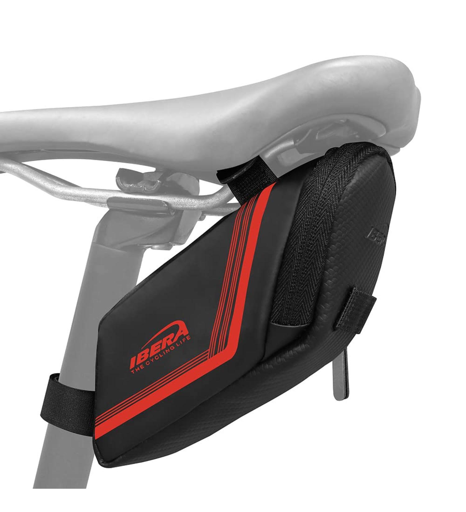 Ibera 1L Saddle Bag - Water-Resistant Bike Bag in Multiple Colors - Fits All Bike Seats - Taillight Compatible - Buy Online on GoSupps.com