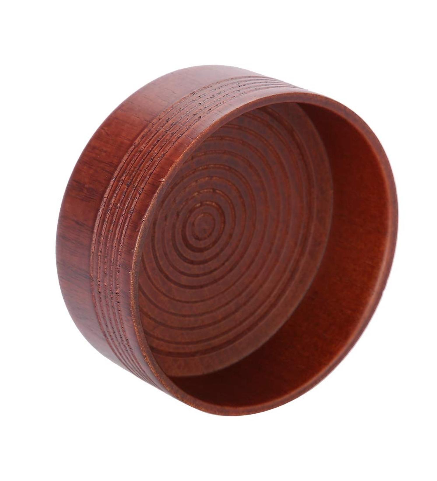 Yctze Round Natural Wooden Shaving Soap Bowl Mug | Men's Shaving Tool & Beard Styling Essentials - International Shipping Available - Buy Online on GoSupps.com