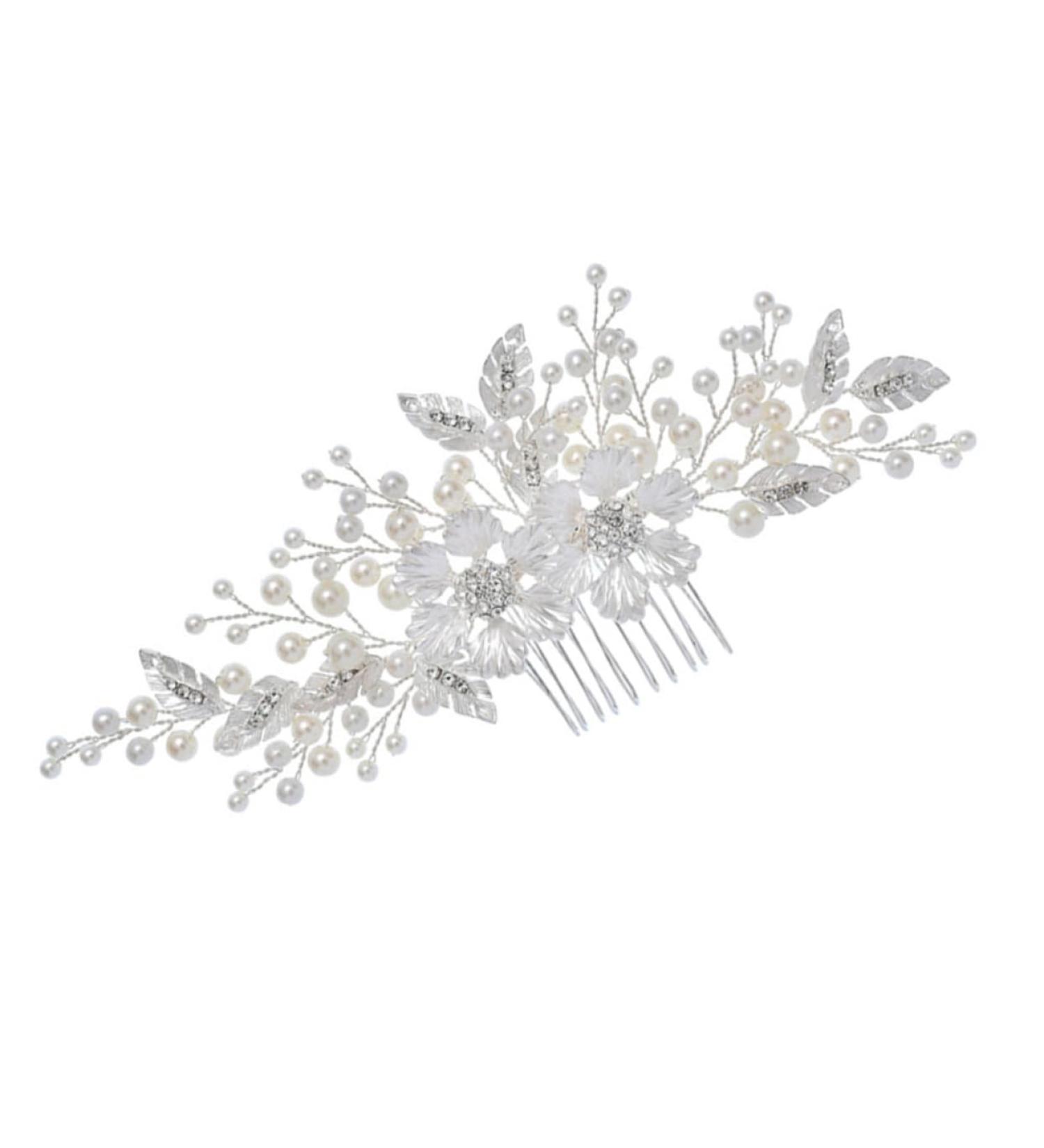 Ipetboom Hair Comb for Bride Easy to Use Hair Comb Artificial Flower Hair Comb Bride Headpieces for Wedding For Girl Friends Wedding Hair Comb Bridal Headwear Accessories Manual - Buy Online on GoSupps.com