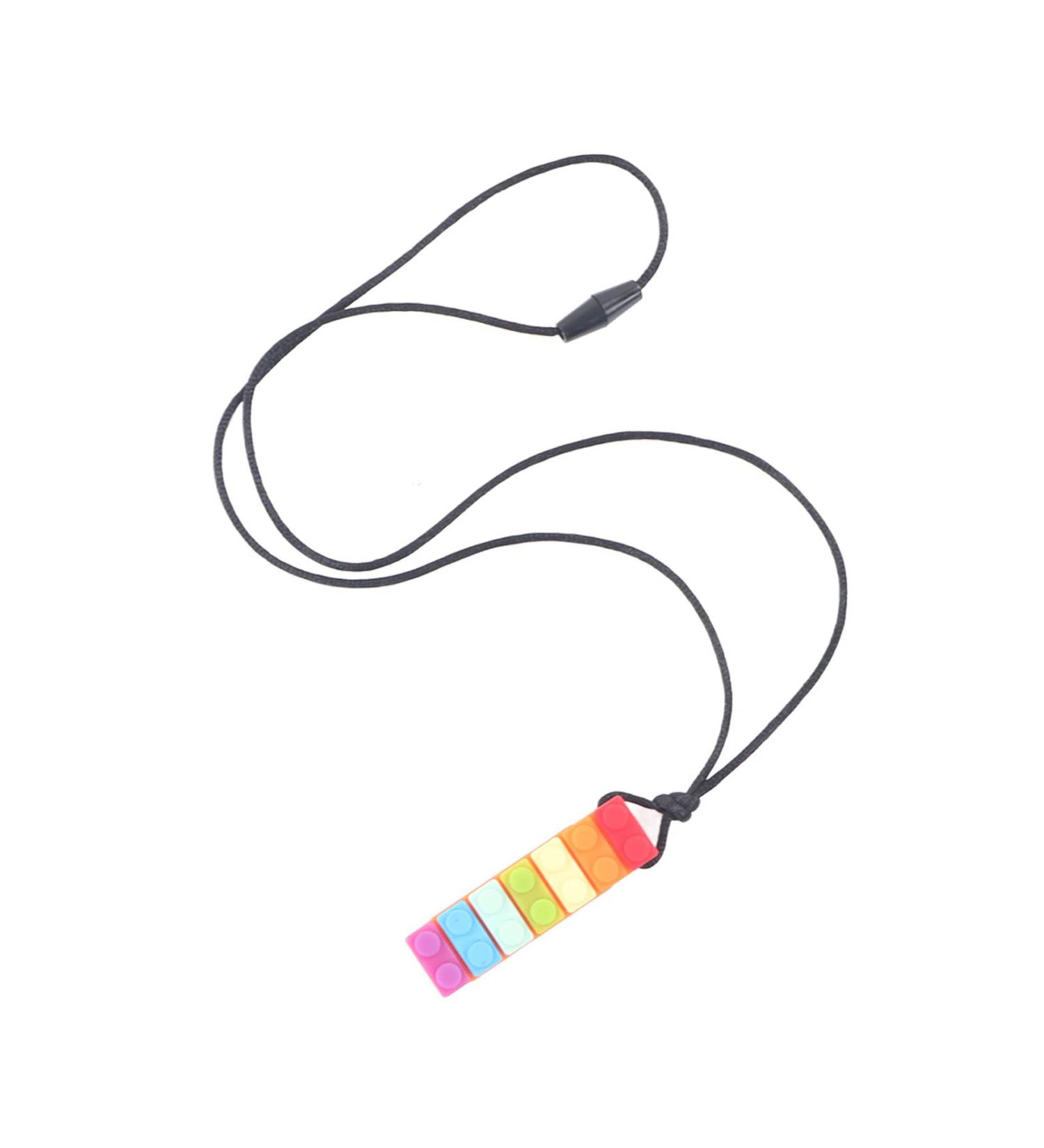 Newborn Sensory Chew Pendant Soft Silicone Low Temperature Resistant Gum Massage Teether Necklace Colorful Reduce Finger Sucking for (Orange) - Buy Online on GoSupps.com