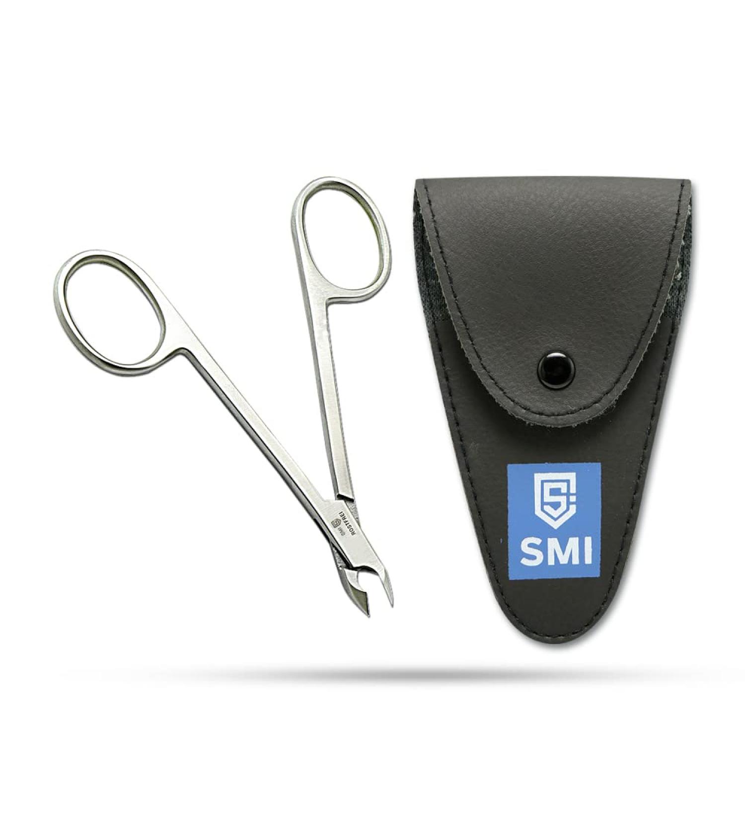 SMI Scissor Style Cuticle Nipper - Precision Cuticle Trimmer for Men and Women - Stainless Steel Beauty Grooming Tool with Pouch - Buy Online on GoSupps.com
