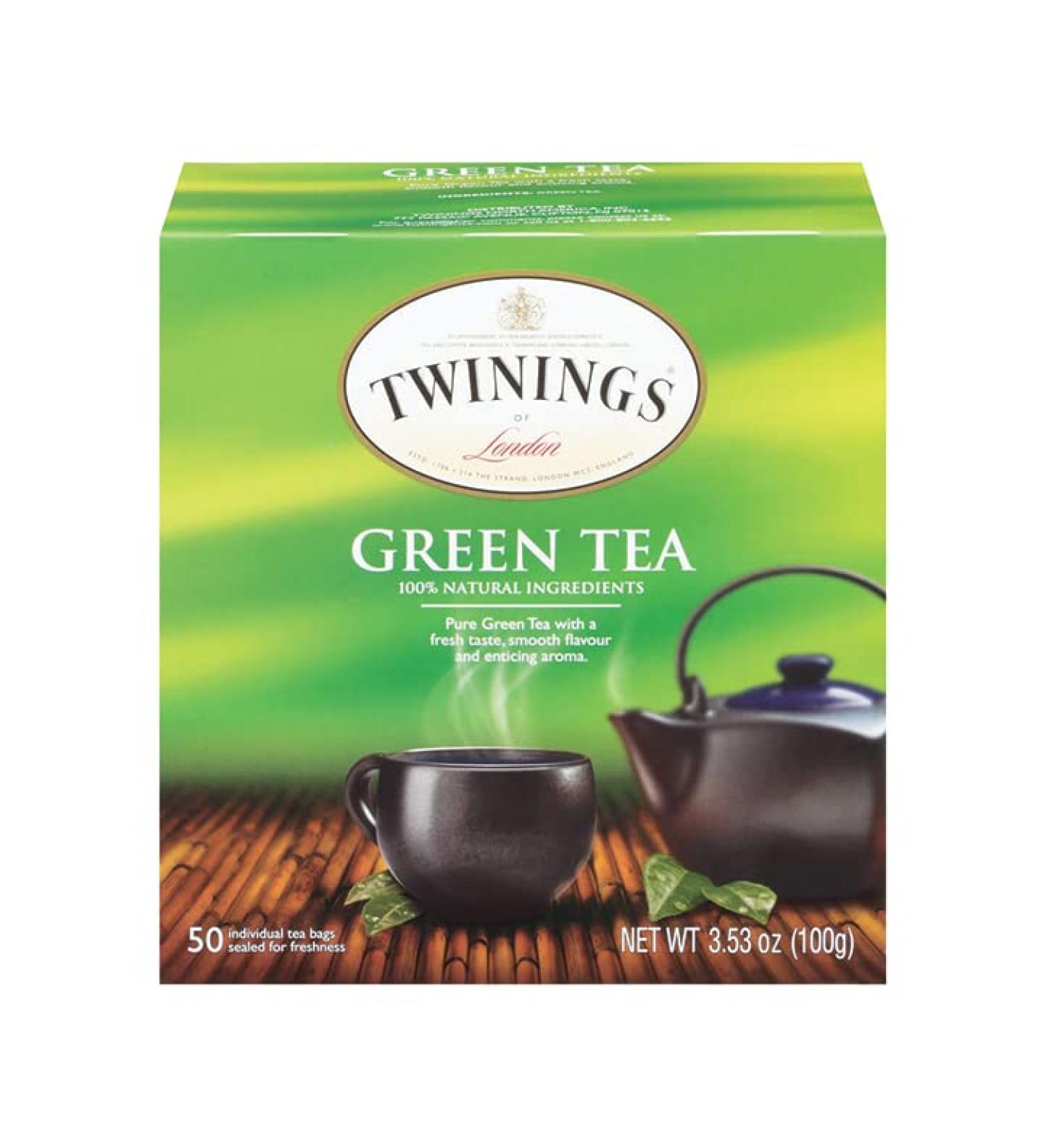 Twinings All Natural Green Tea Bags - 50 Count - Certified Kosher - Premium Quality - Buy Online on GoSupps.com