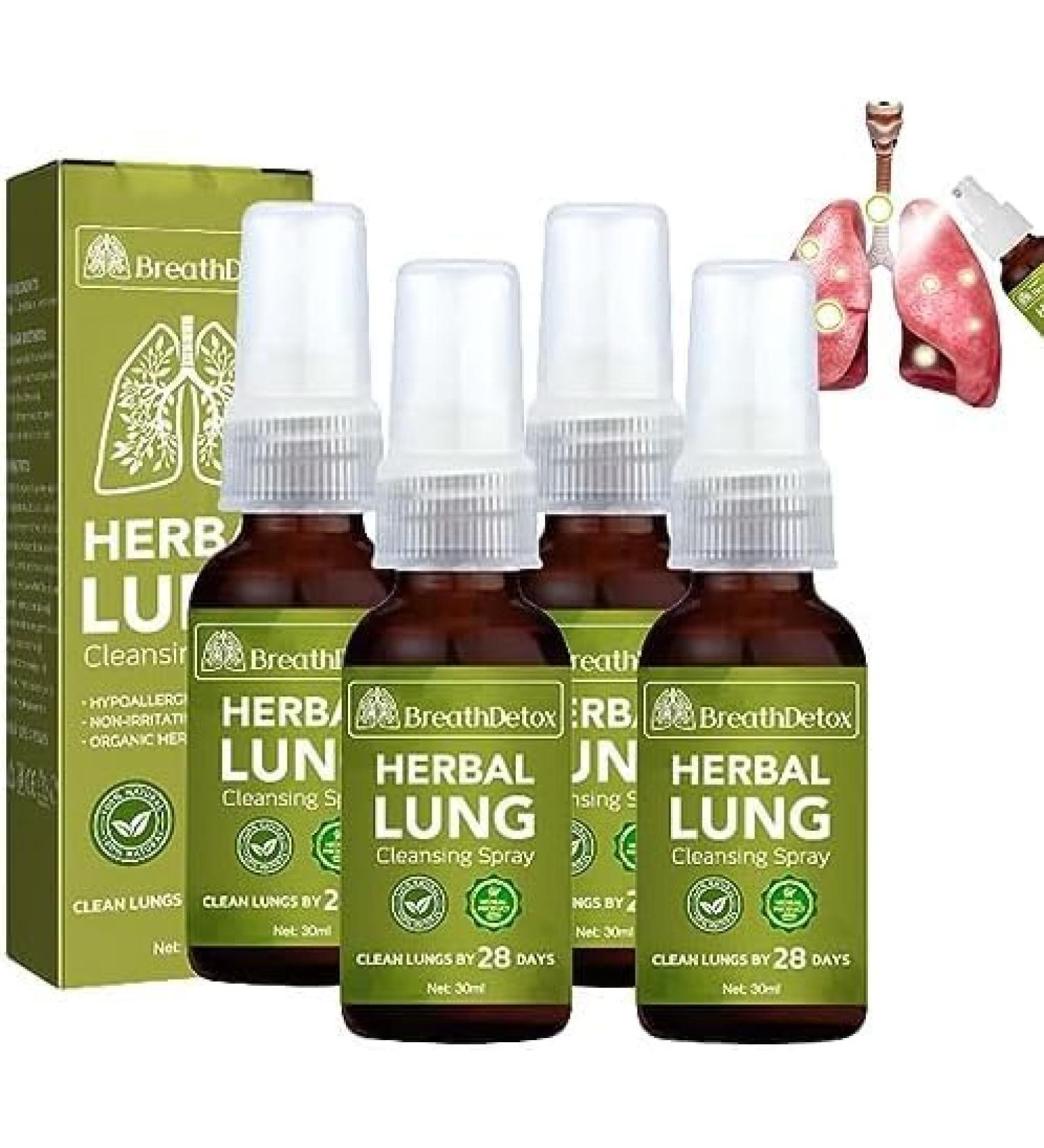 2024 New 3pcs GFOUK BreathDetox Herbal Lung Cleansing Spray Herbal Lung Cleanse Spray Breath Detox Herbal Lung Cleansing Spray Herbal Lung Cleanse Mist - Powerful Lung Support 4pcs - Buy Online on GoSupps.com