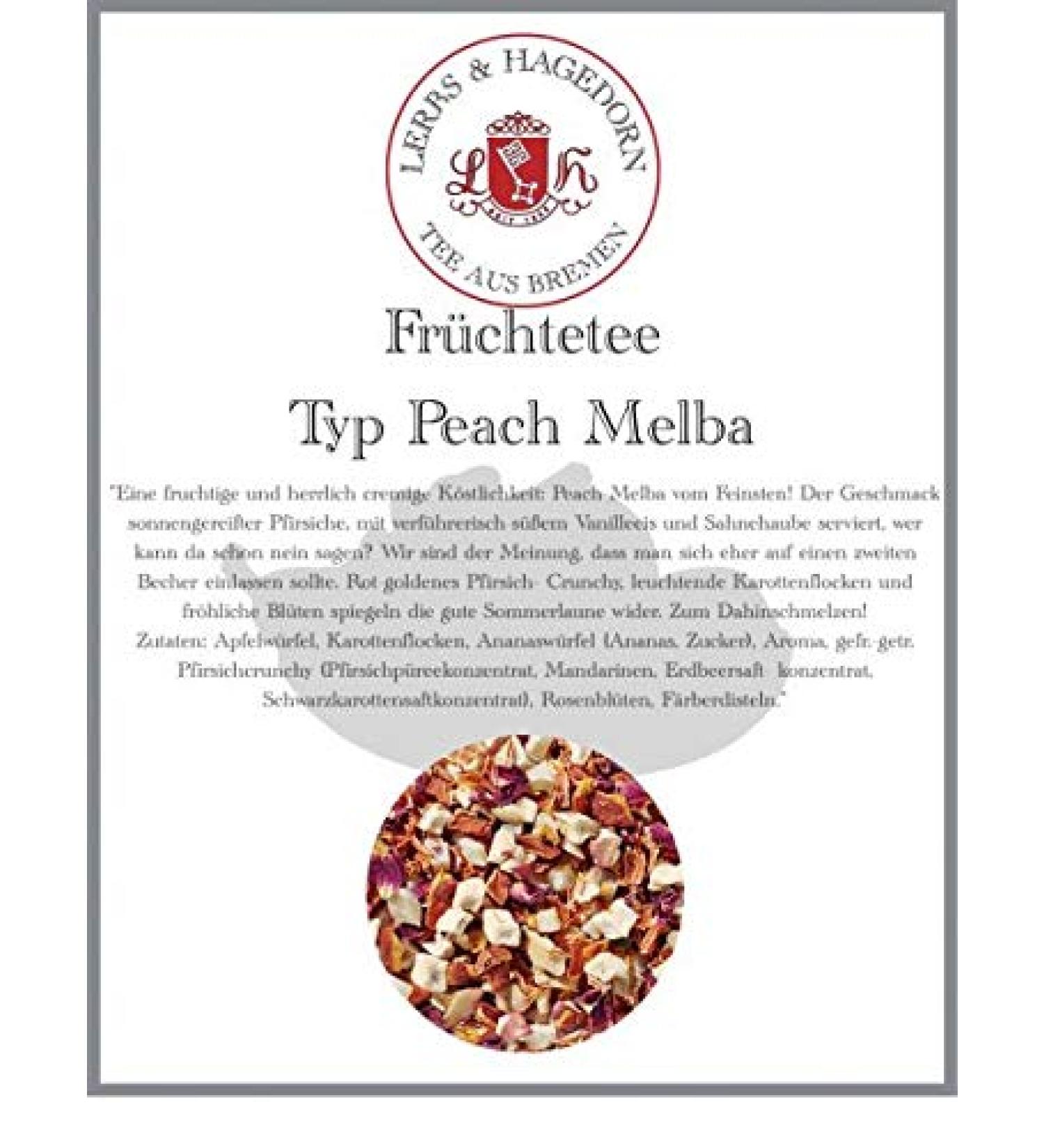  Lerbs & Hagedorn Peach Melba Fruit Tea 1kg - Peach Egg - Buy Online on GoSupps.com