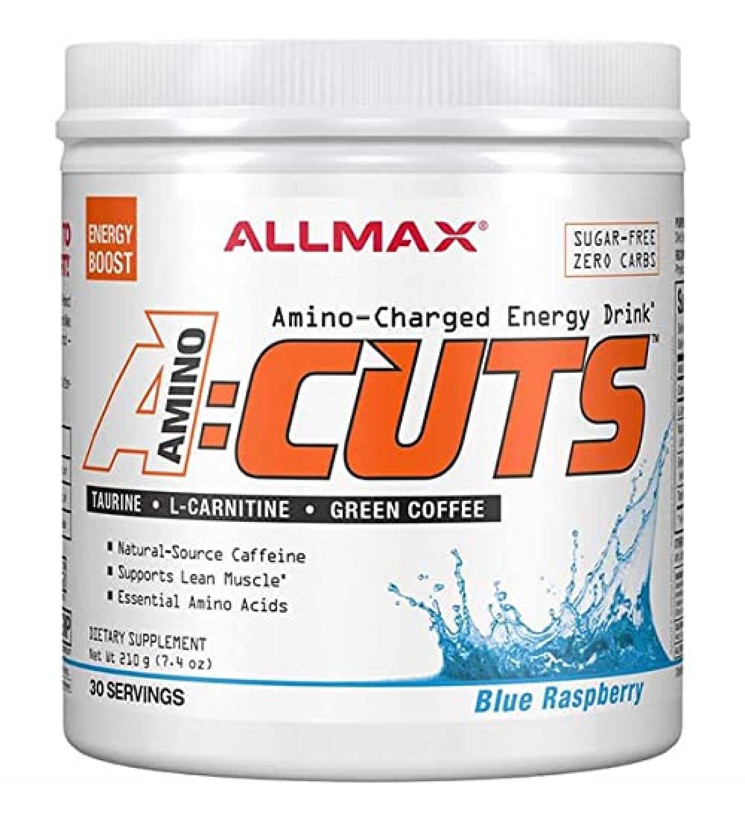 ALLMAX Nutrition ACUTS Amino-Charged Energy Drink Blue Raspberry 7.4 oz (210 g) - Buy Online on GoSupps.com