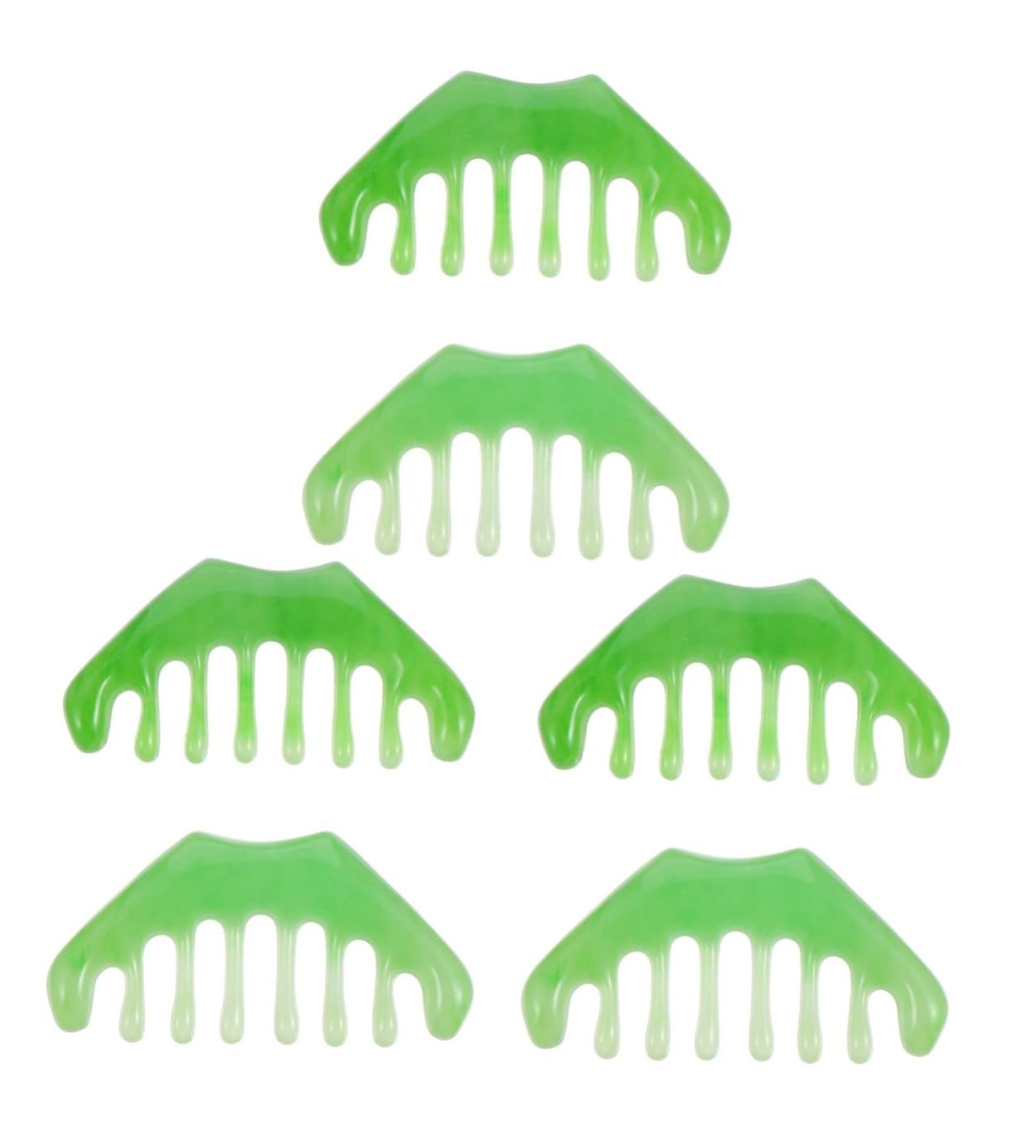 TOVINANNA 6-Pack Massage Combs Eight Teeth Pocket Hair Comb & Gua Sha Facial Tools for Relaxation & Skincare - Buy Online on GoSupps.com