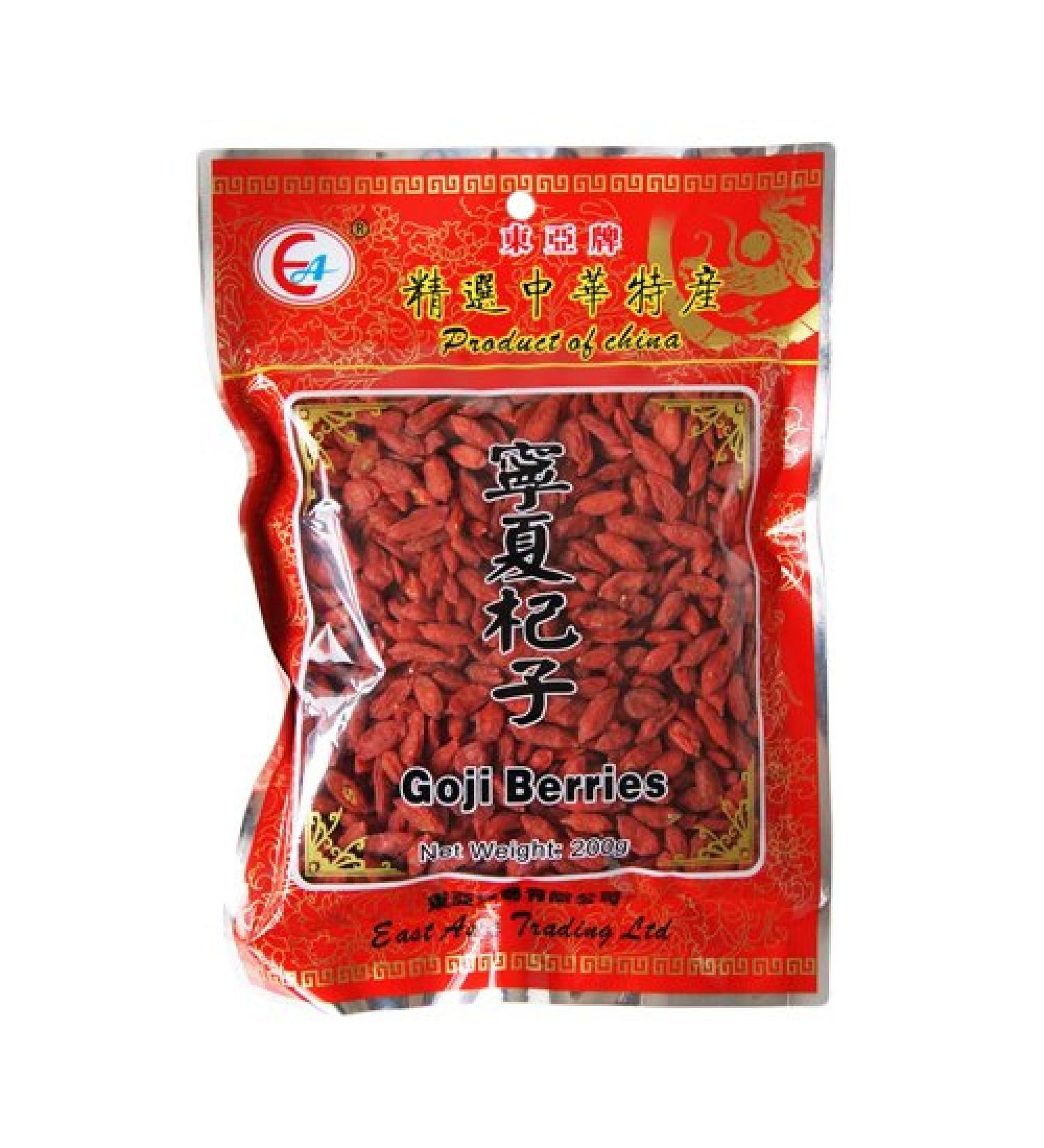 East Asia Sun-dried Goji Berries 200g Vegan-friendly