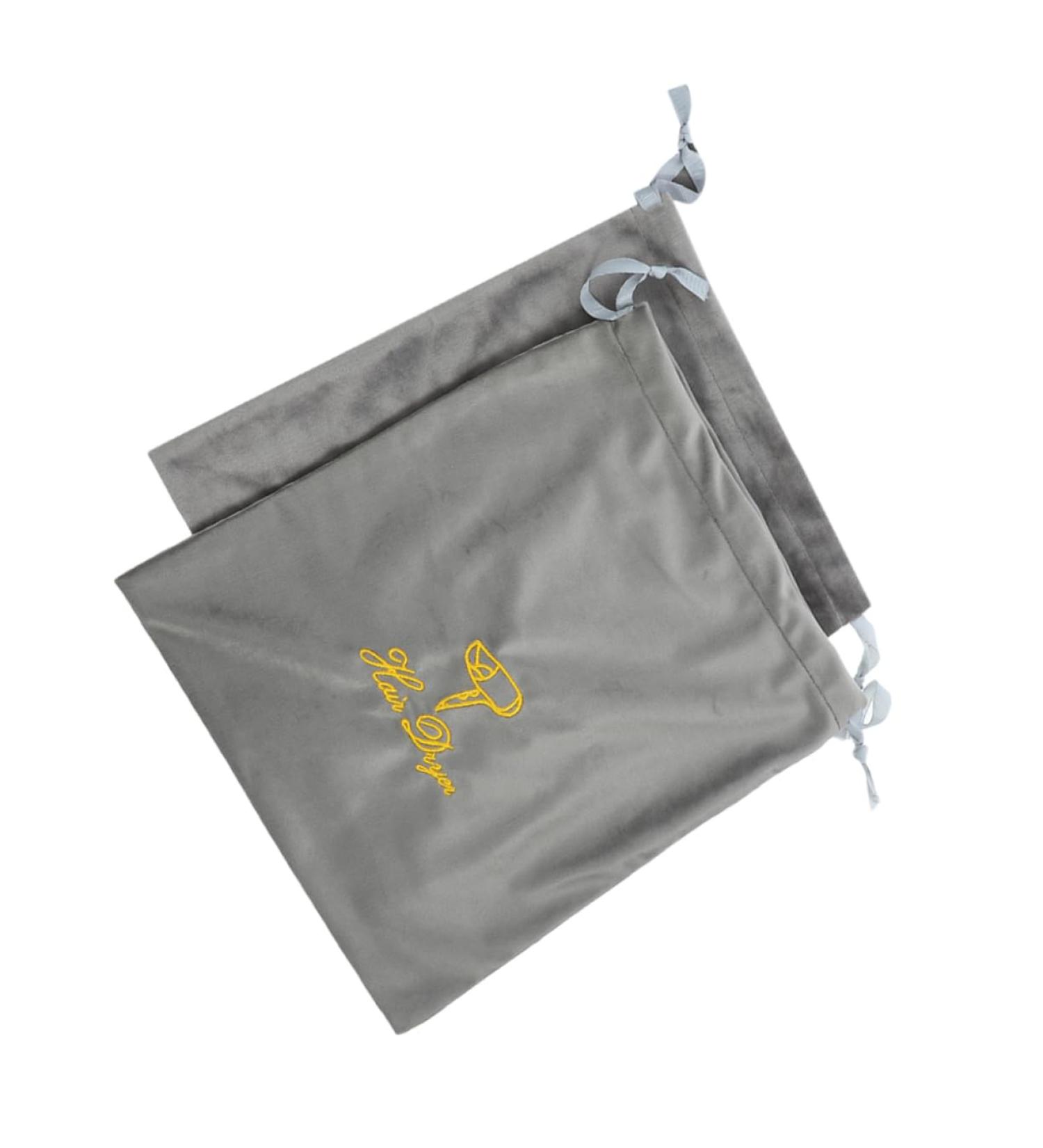 DRESSOOS 2pcs Hair Dryer Storage Bag Blow Dryer Hair Blower Bag Drawstring Carry Bag Fabric Travel 30.00X25.00X0.50CM Grey - Buy Online on GoSupps.com