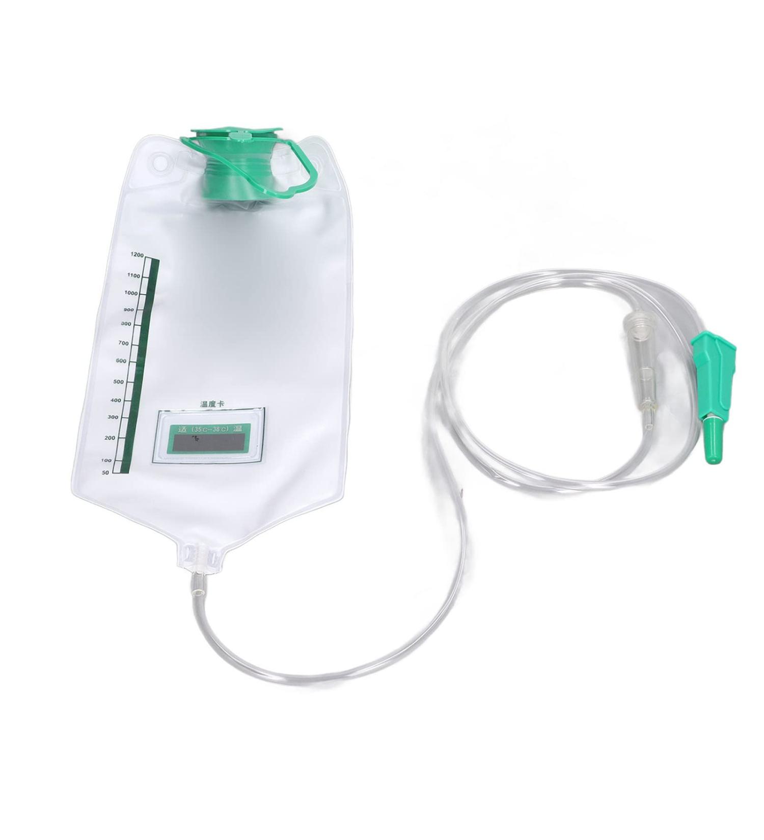 Cuque Enema Bag Set - 1200 ml Colon Cleansing Kit with 10 Tube Heads for Home Use | International Shipping Available - Buy Online on GoSupps.com