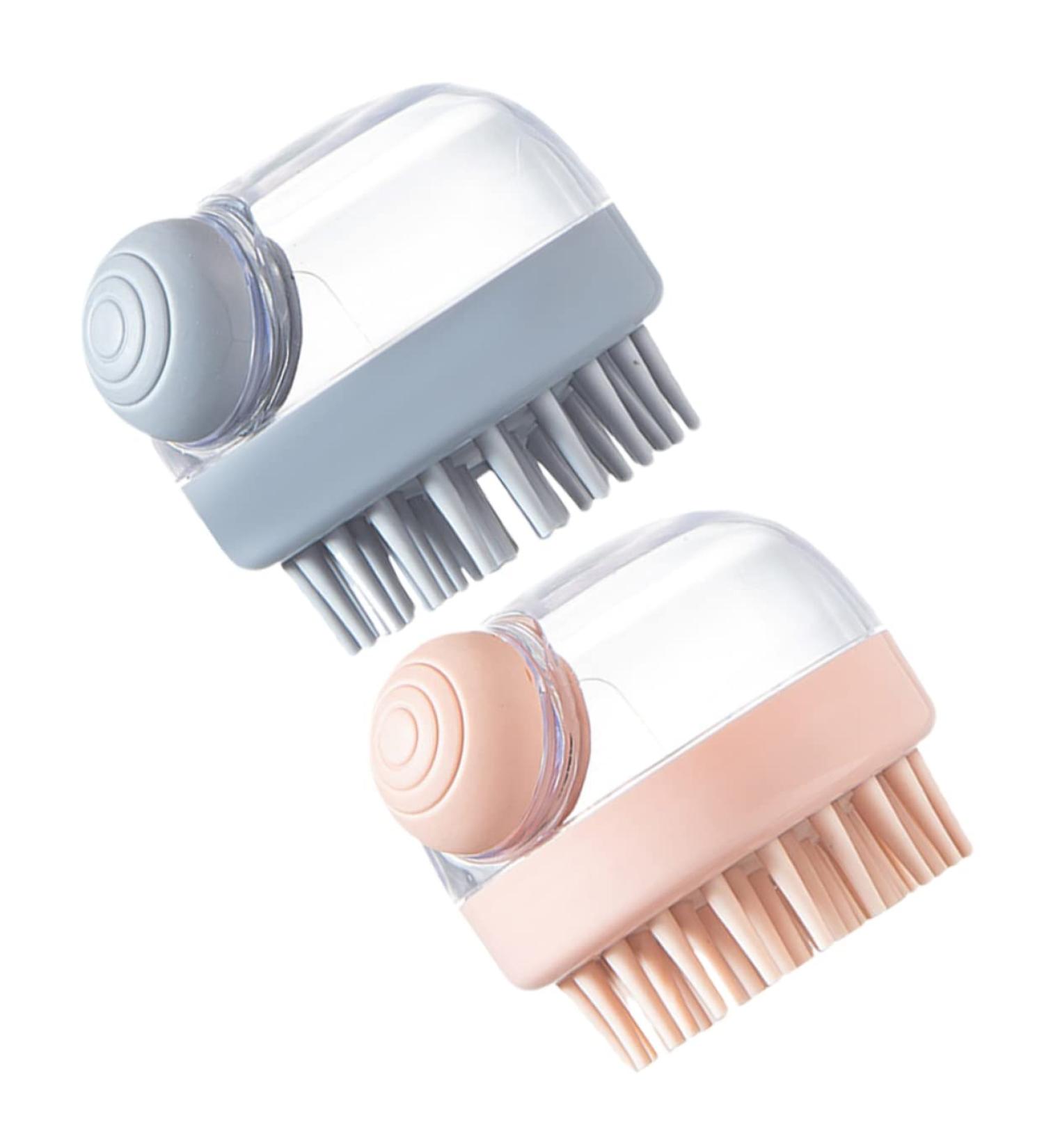 FOMIYES 2pcs Scalp Massage Brush and Body Scrubber Set - Silicone Hair Washing & Head Massage Brush - 8.5x8.5cm - Assorted Colors - Buy Online on GoSupps.com