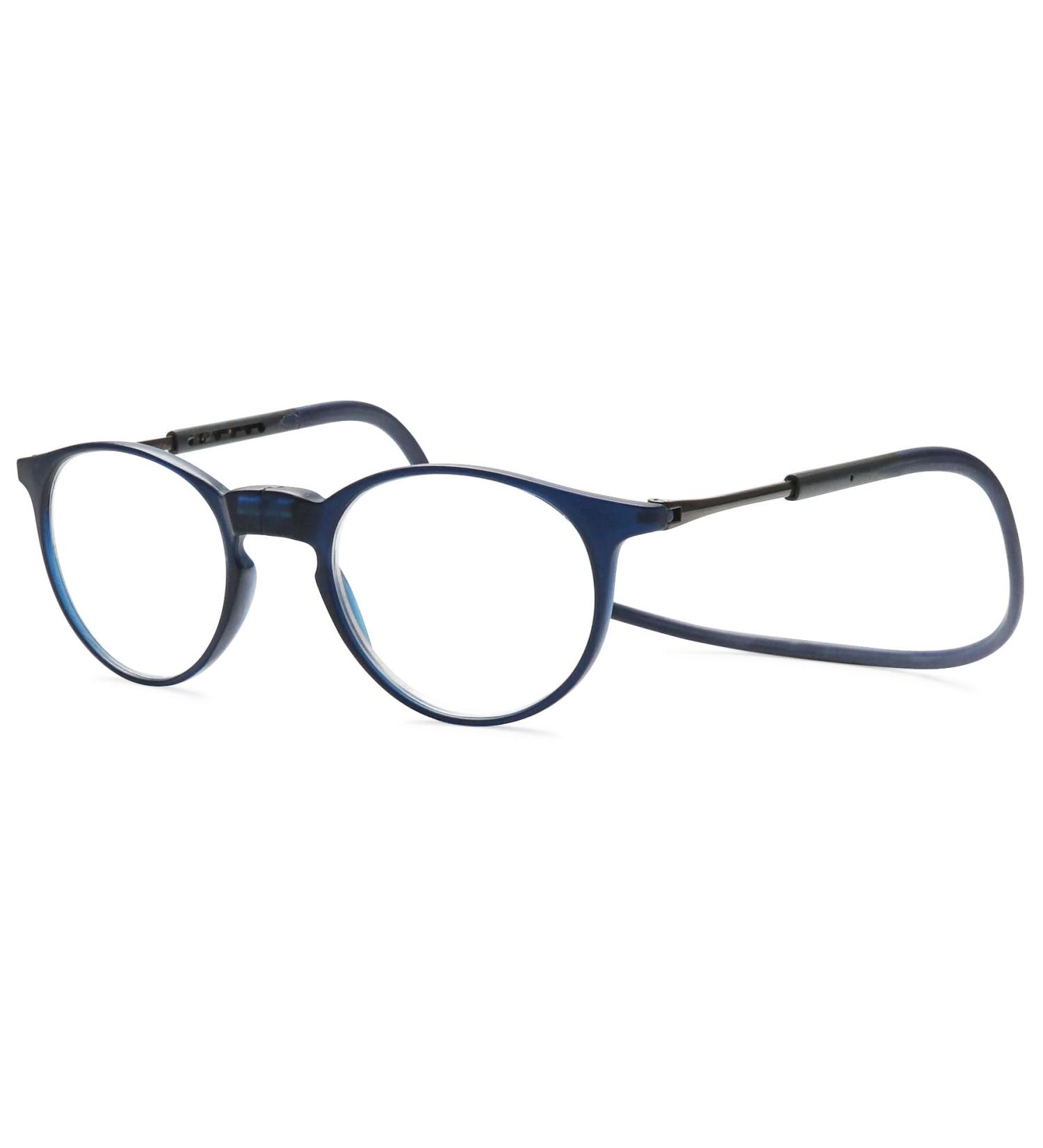Lanomi Round Oval Reading Glasses for Men & Women - Magnetic Closure Light Reading Aid with Elastic Silicone Straps Blue 1.5x - International Shipping Available - Buy Online on GoSupps.com